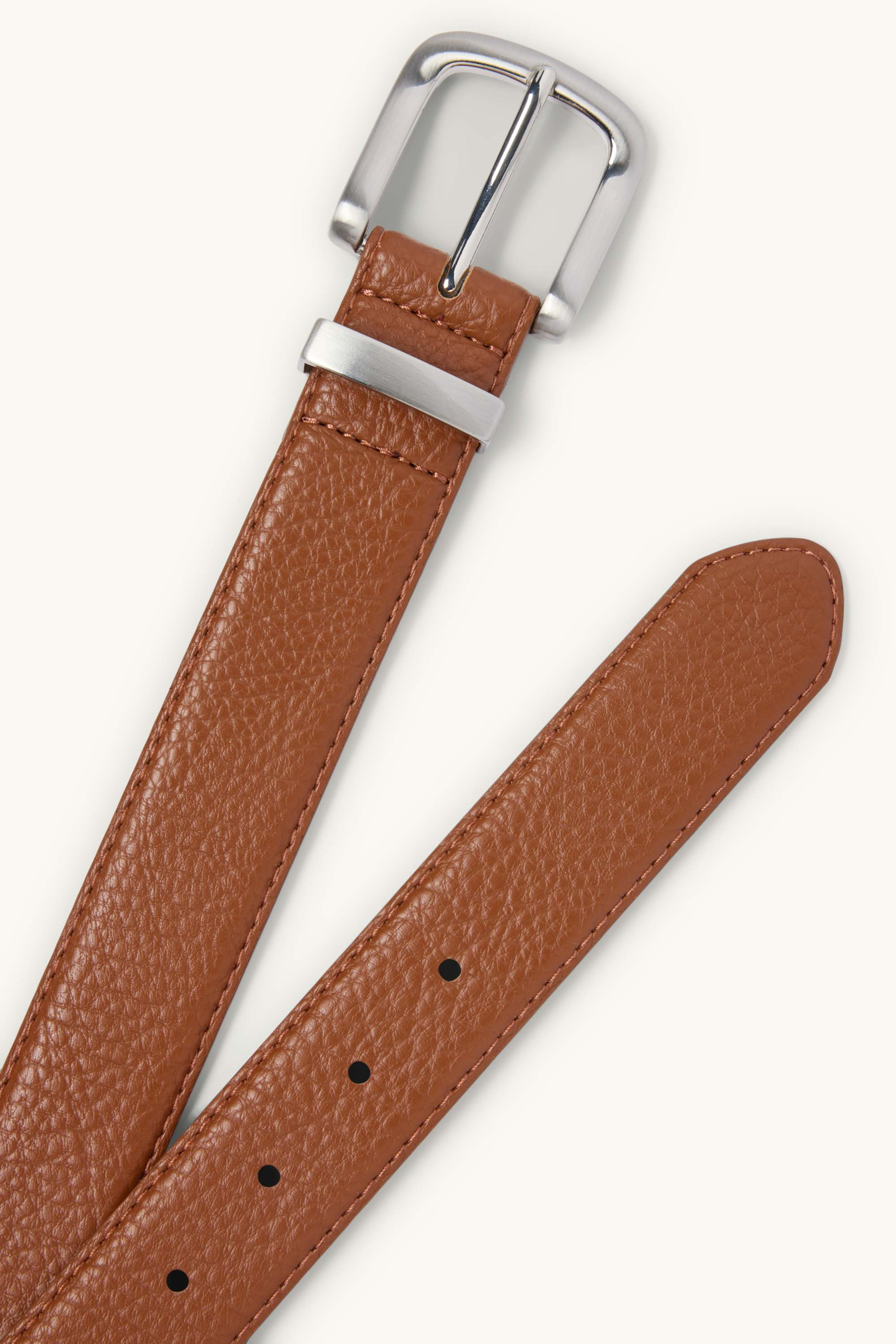 Belt - faux leather brown