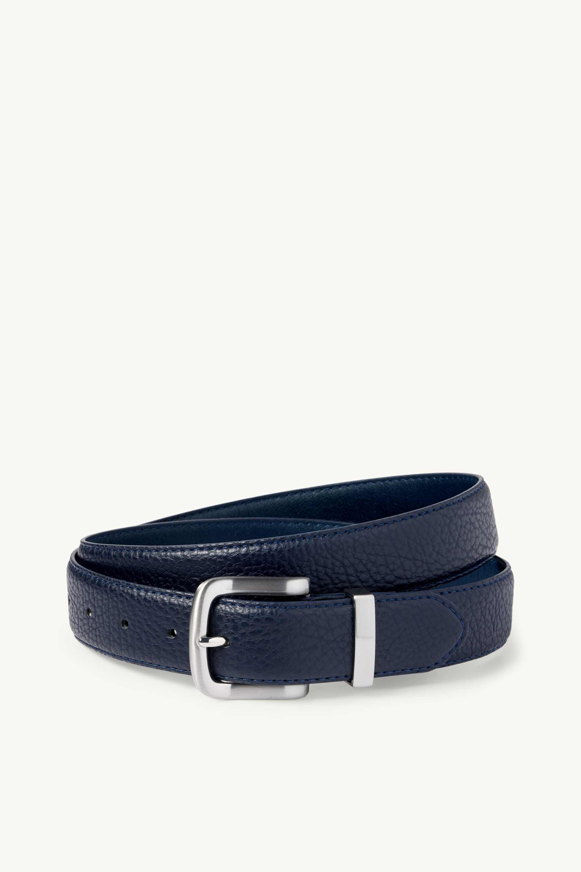 Belt - faux leather dark blue