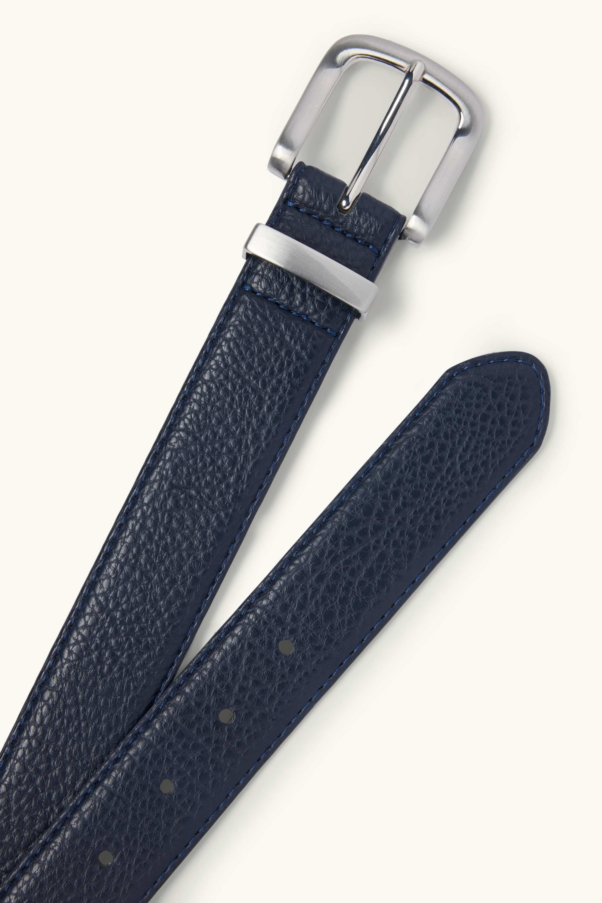 Belt - faux leather dark blue