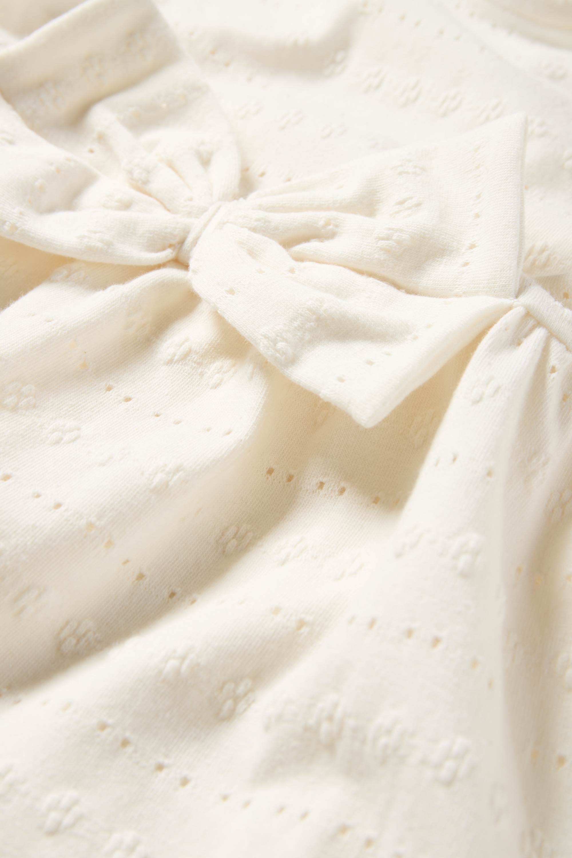 Baby dress - textured cremewhite