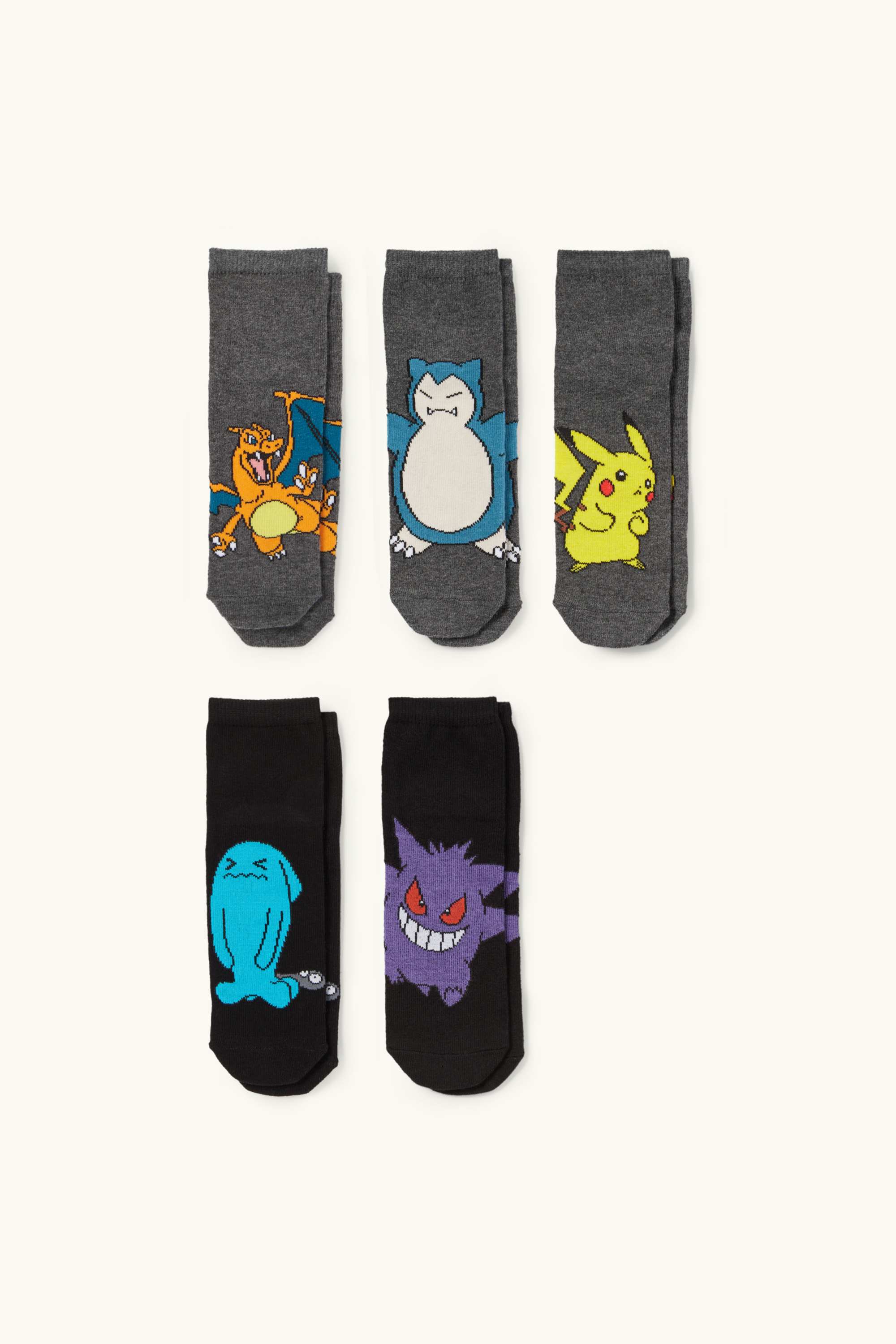 Multipack of 5 - Pokémon - socks with motif black
