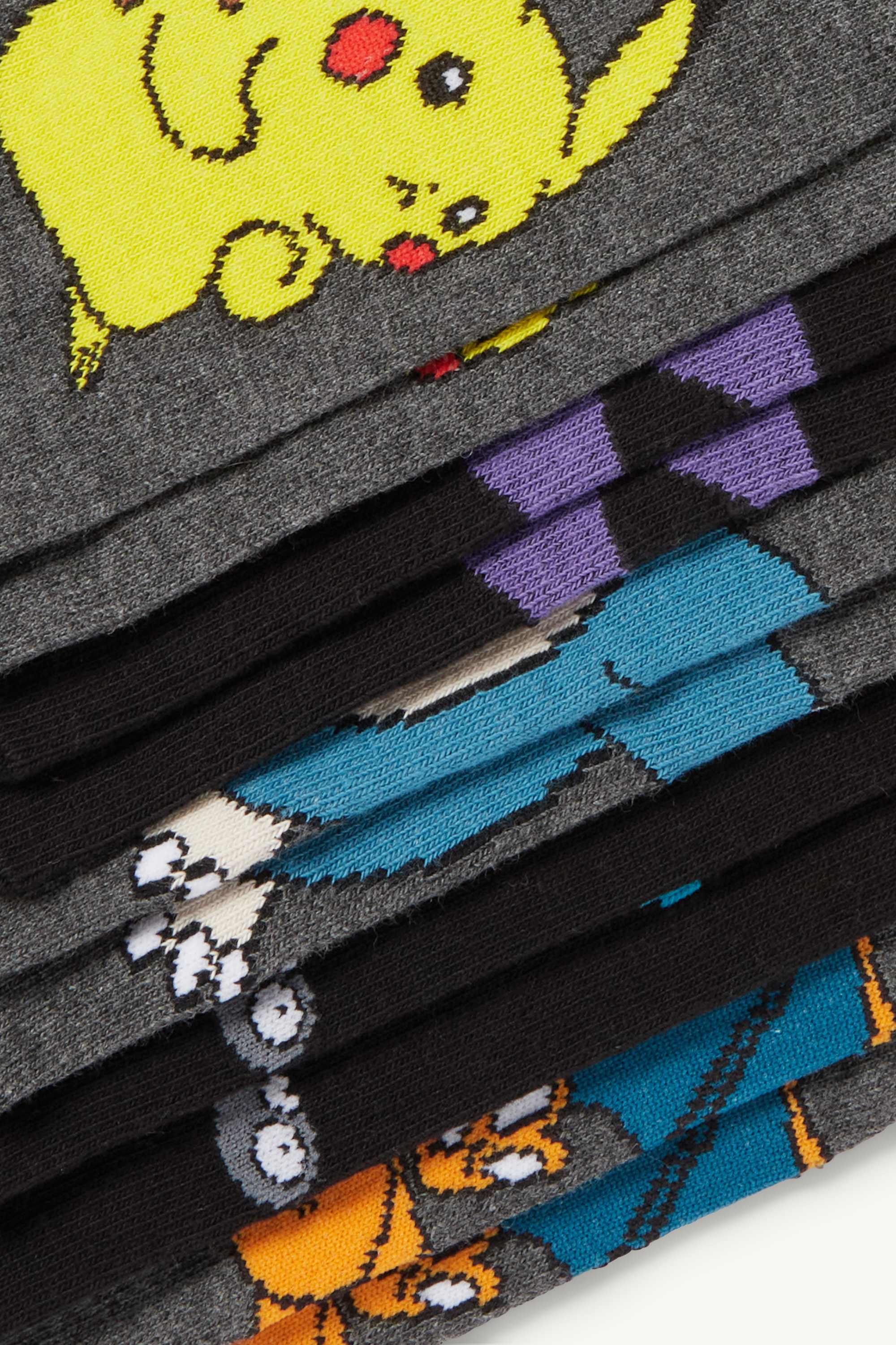 Multipack of 5 - Pokémon - socks with motif black