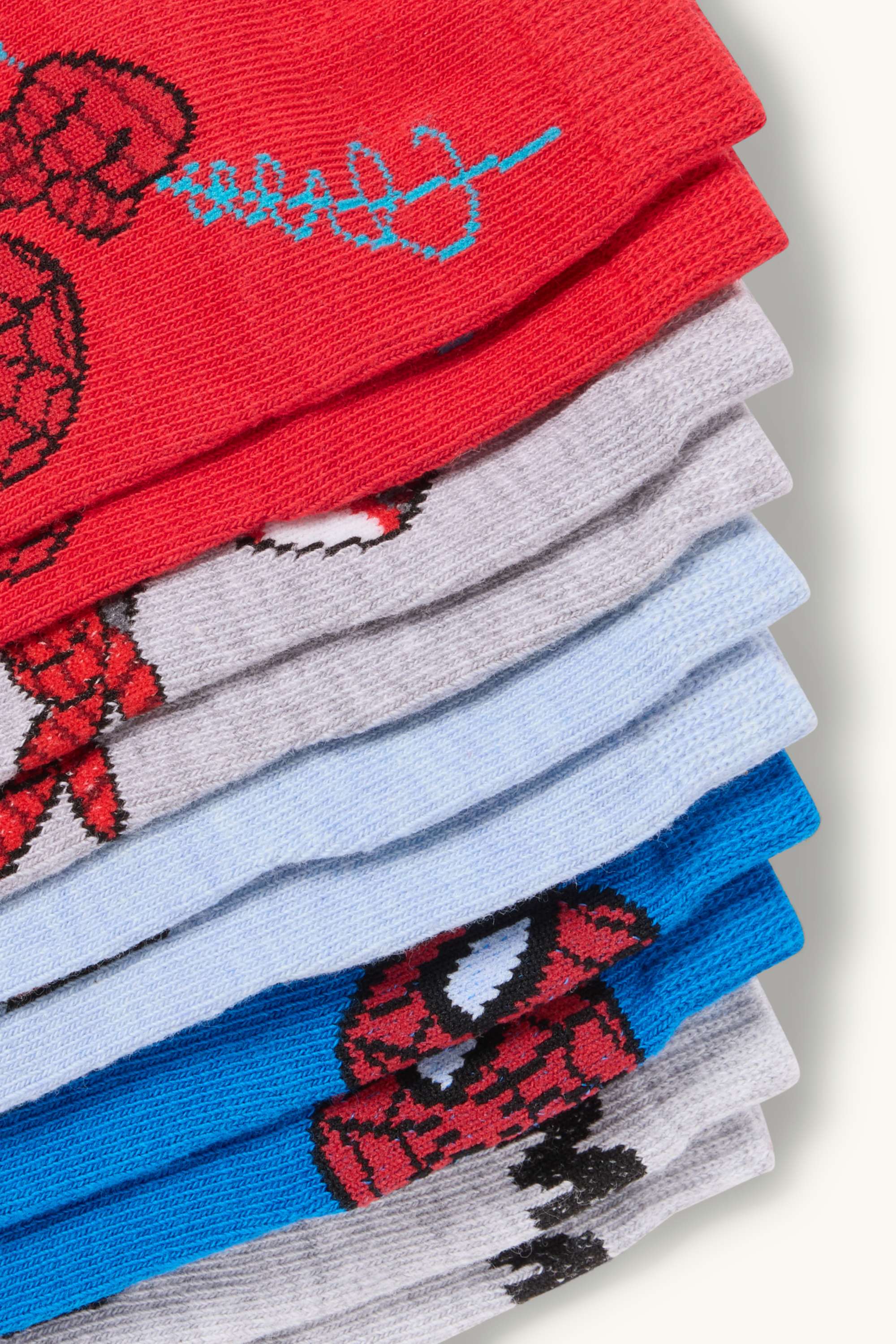 Multipack of 5 - Spider-Man - socks with motif white / red