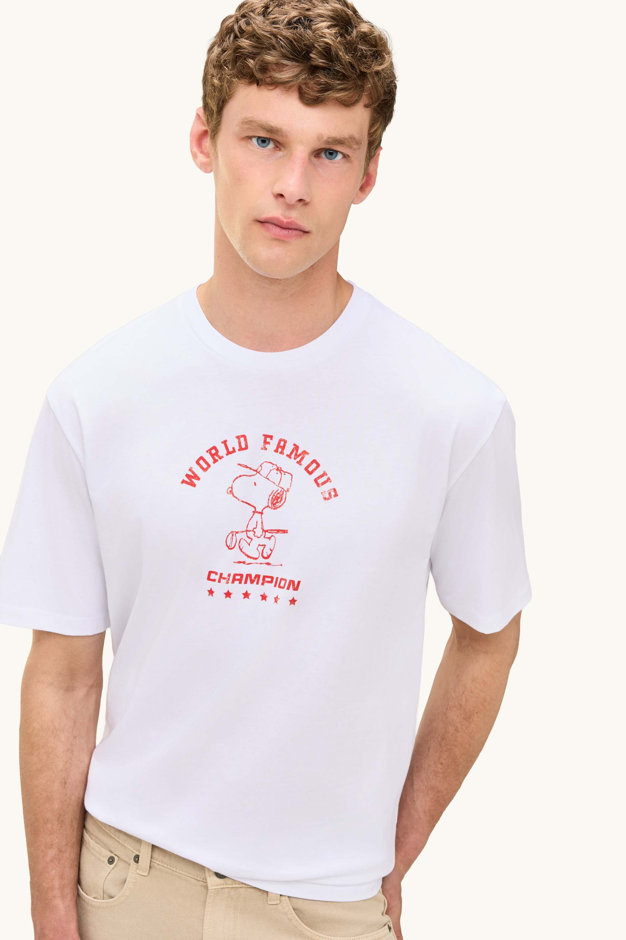 T-shirt - relaxed fit - Peanuts white
