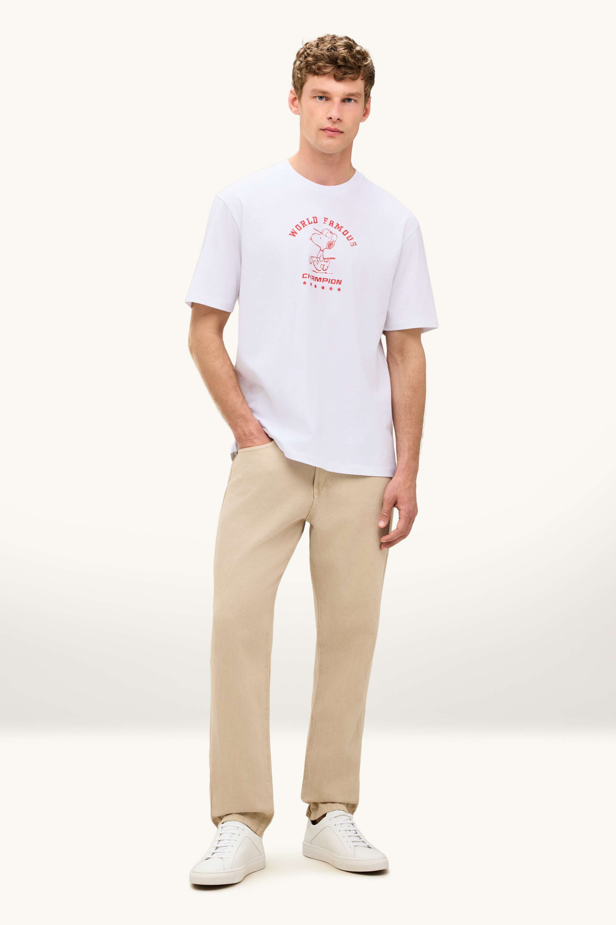 T-shirt - relaxed fit - Peanuts white