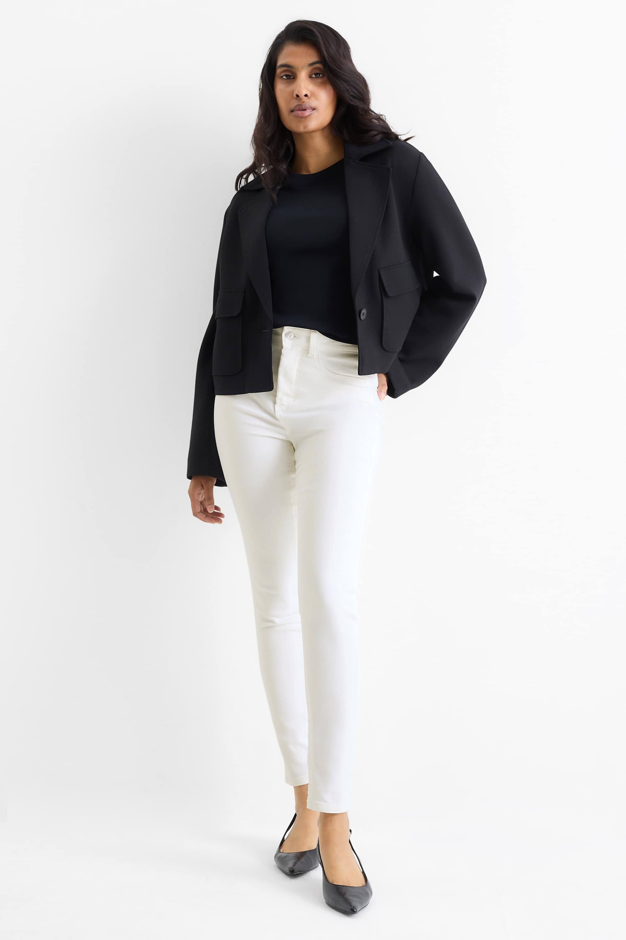 Jegging jeans - high waist white