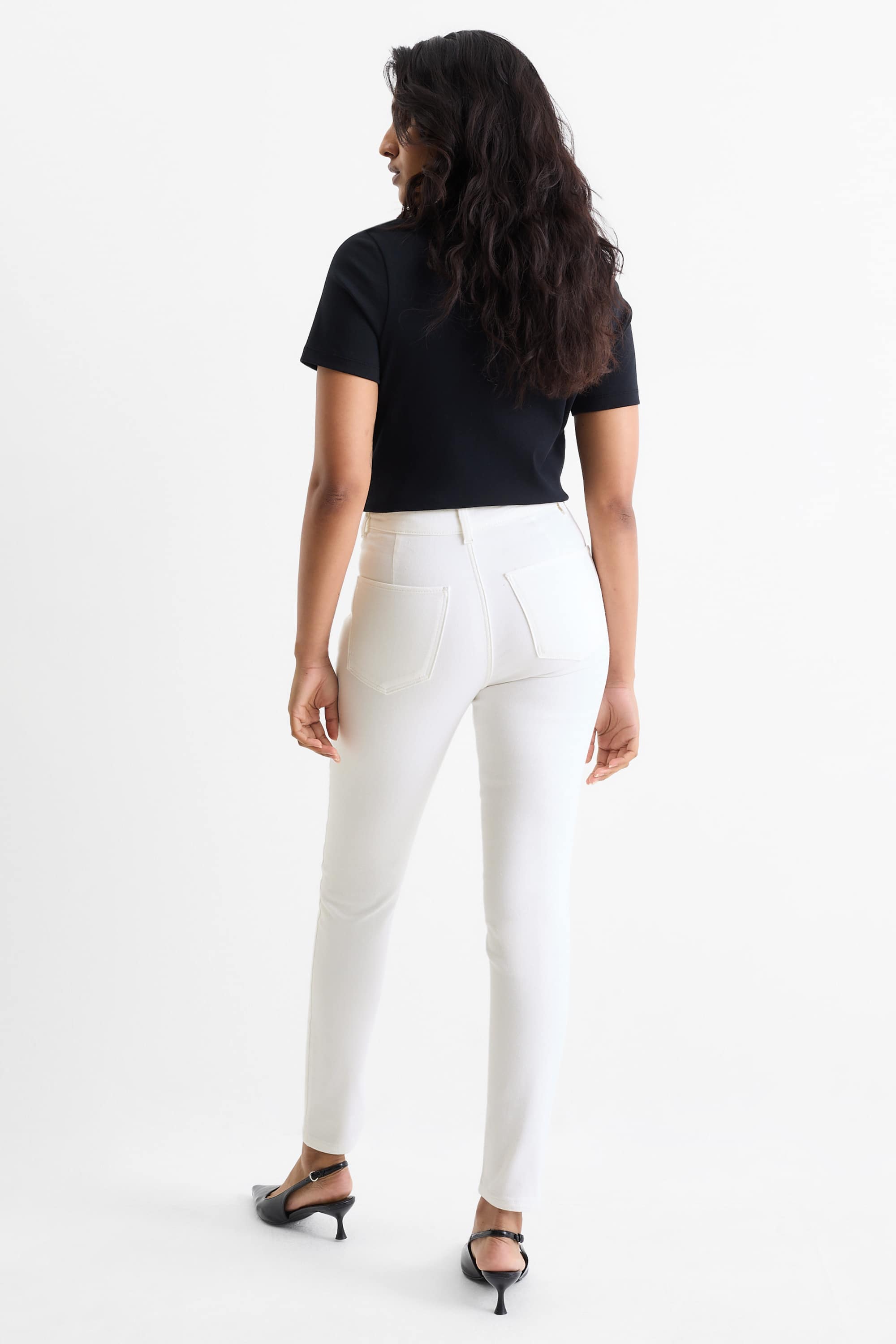 Jegging jeans - high waist white