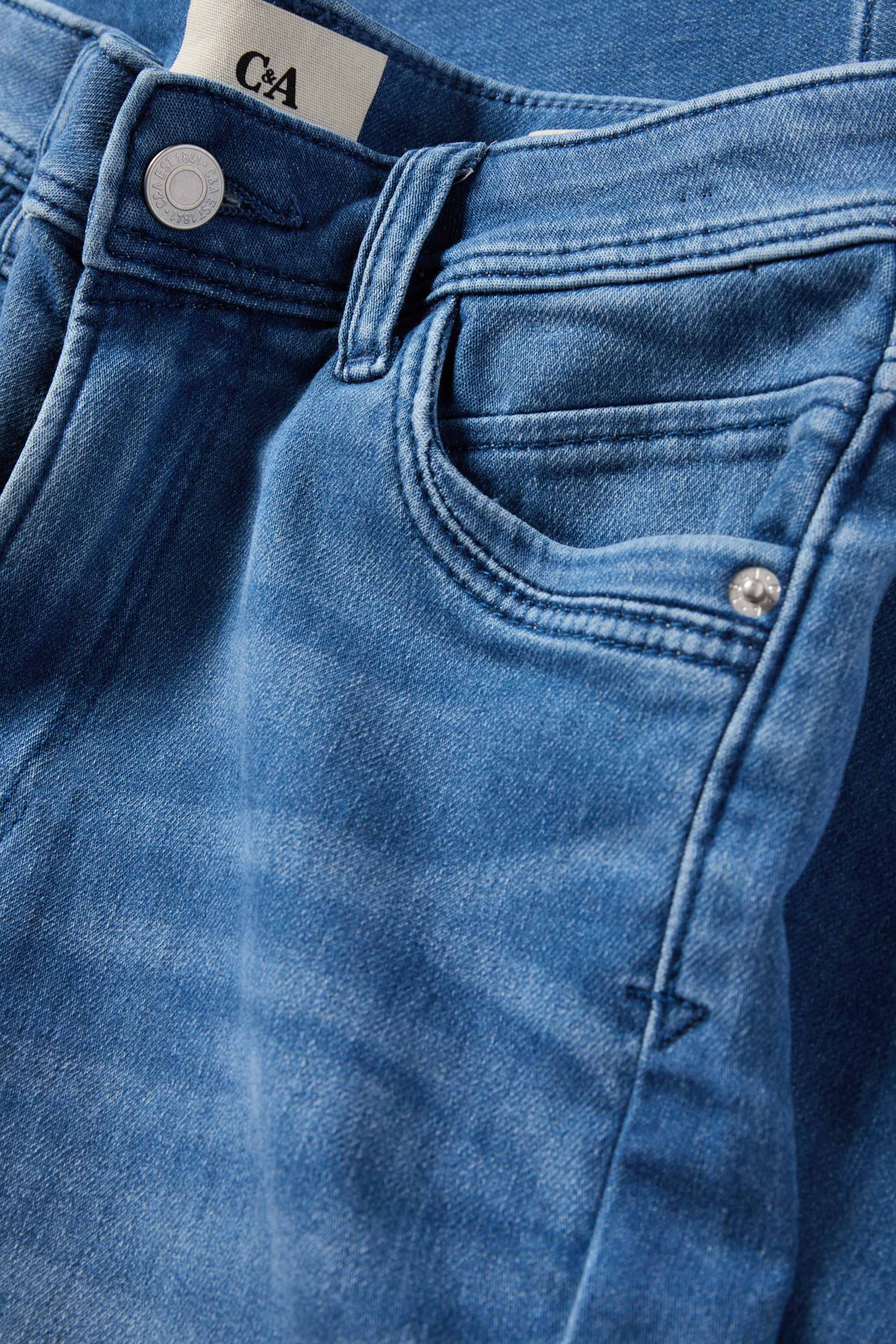 Slim jeans - mid-rise waist - jog denim blue denim