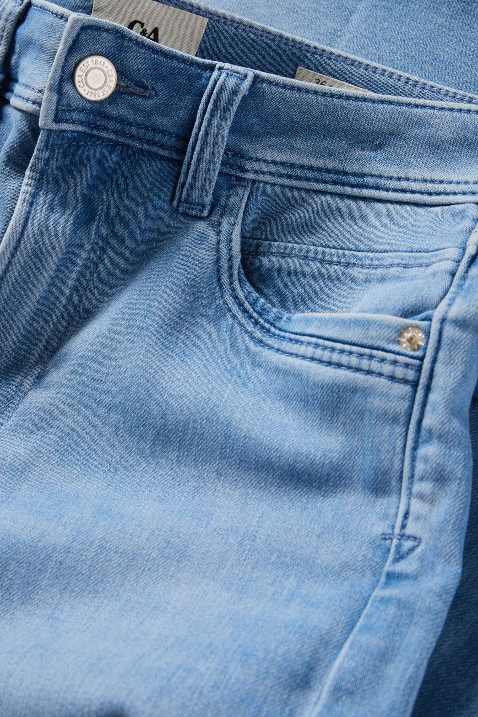 Slim jeans - mid-rise waist - jog denim light blue