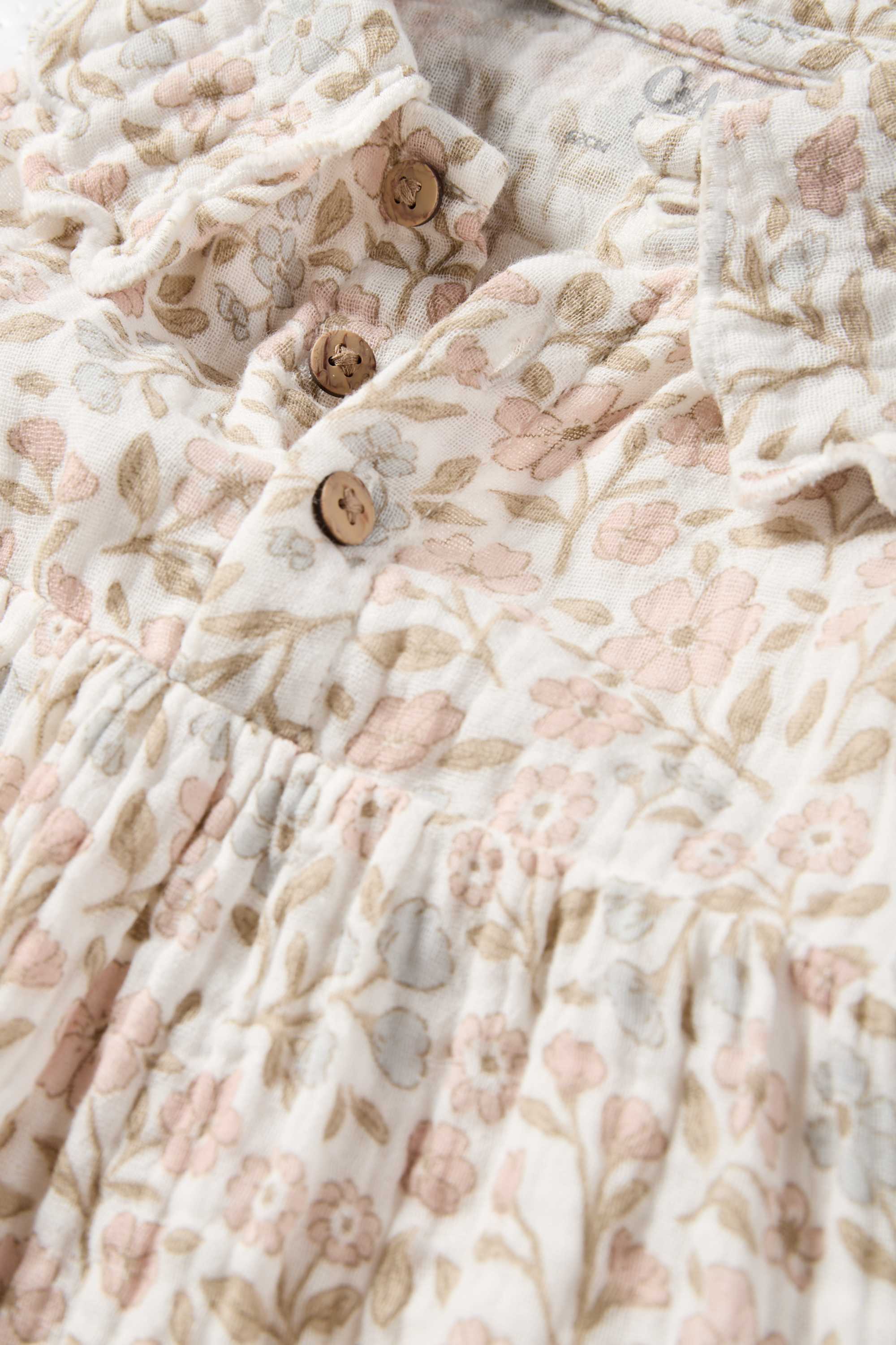 Floral - baby Jumpsuit cremewhite
