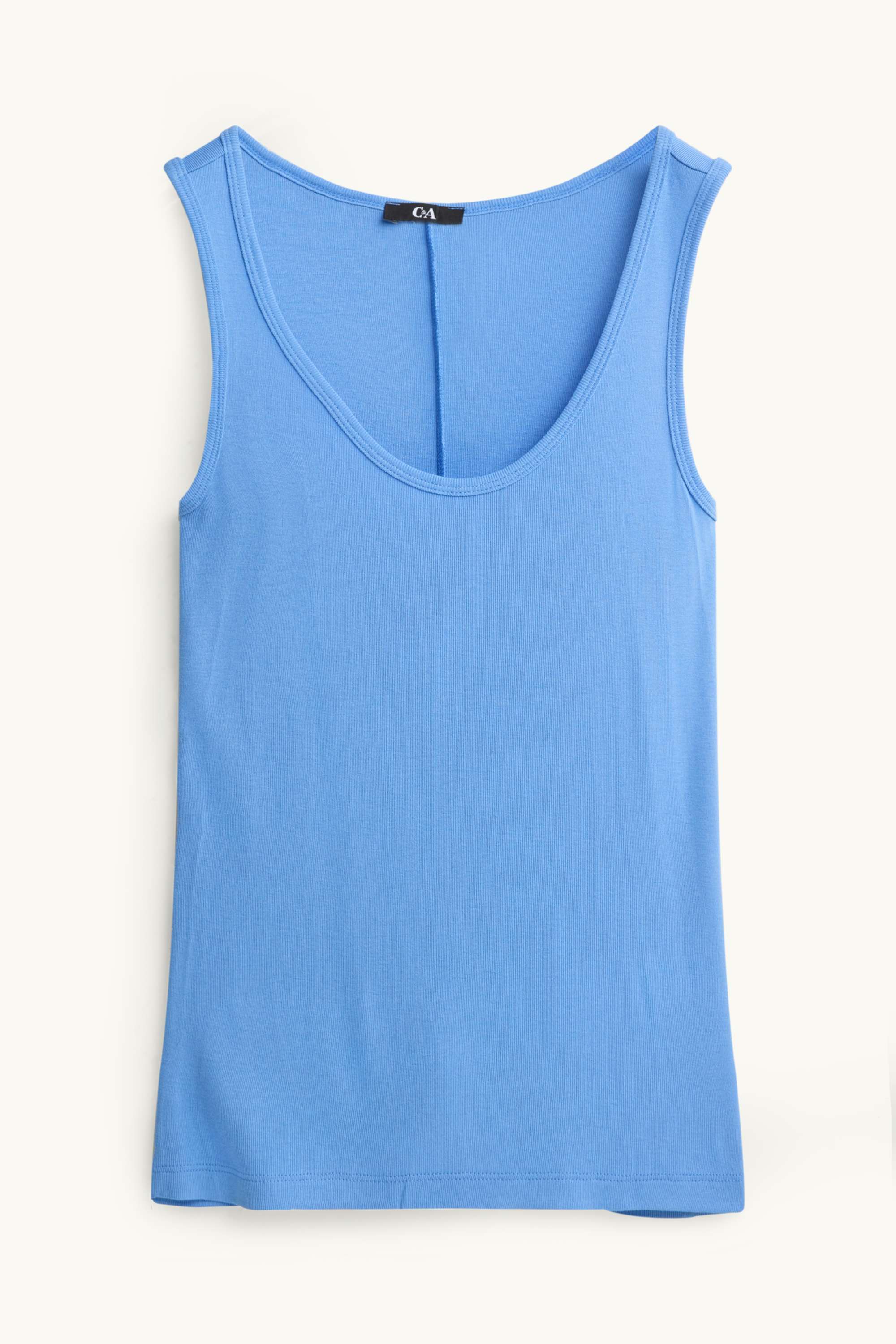 Top - ribbed blue