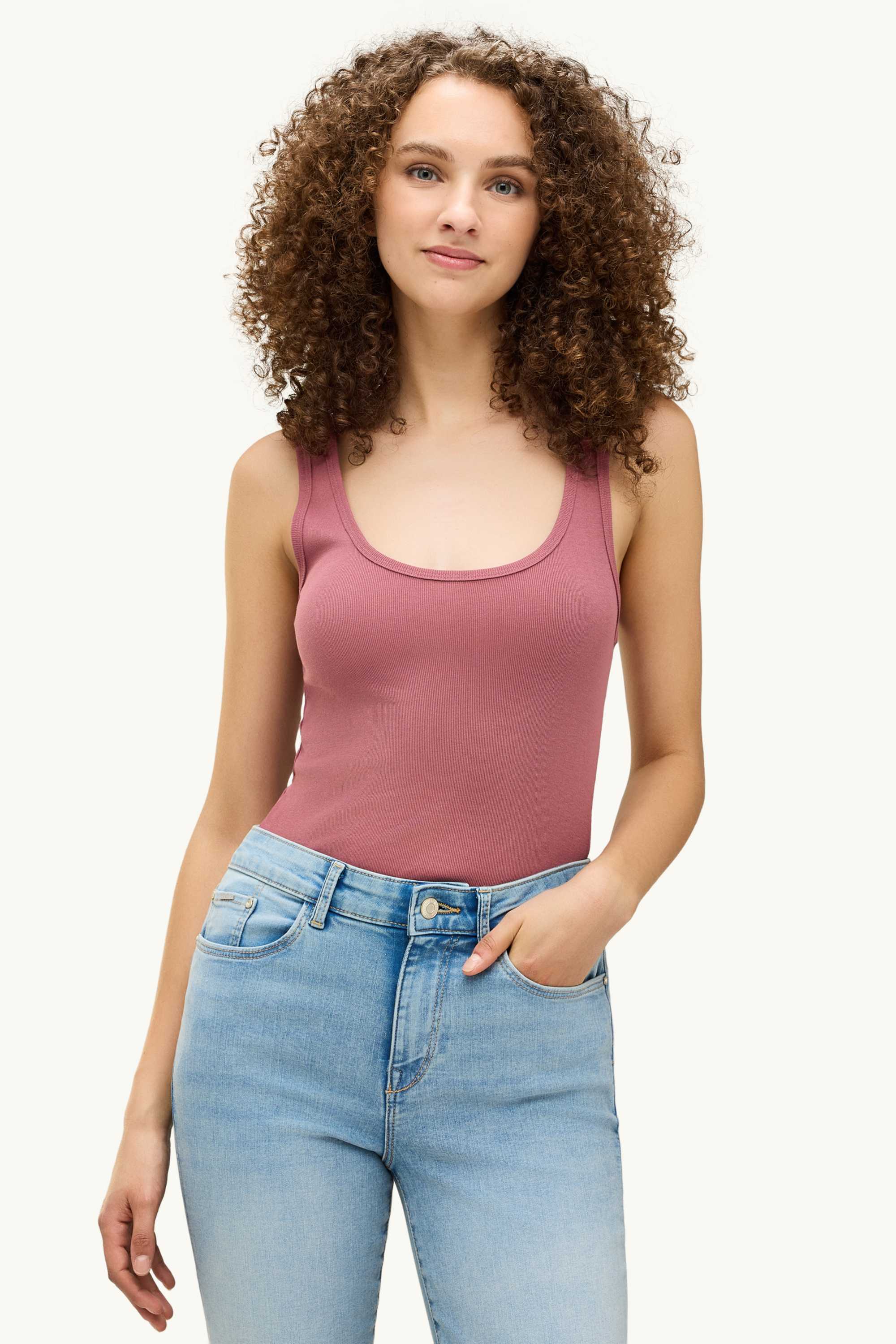 Top - ribbed red