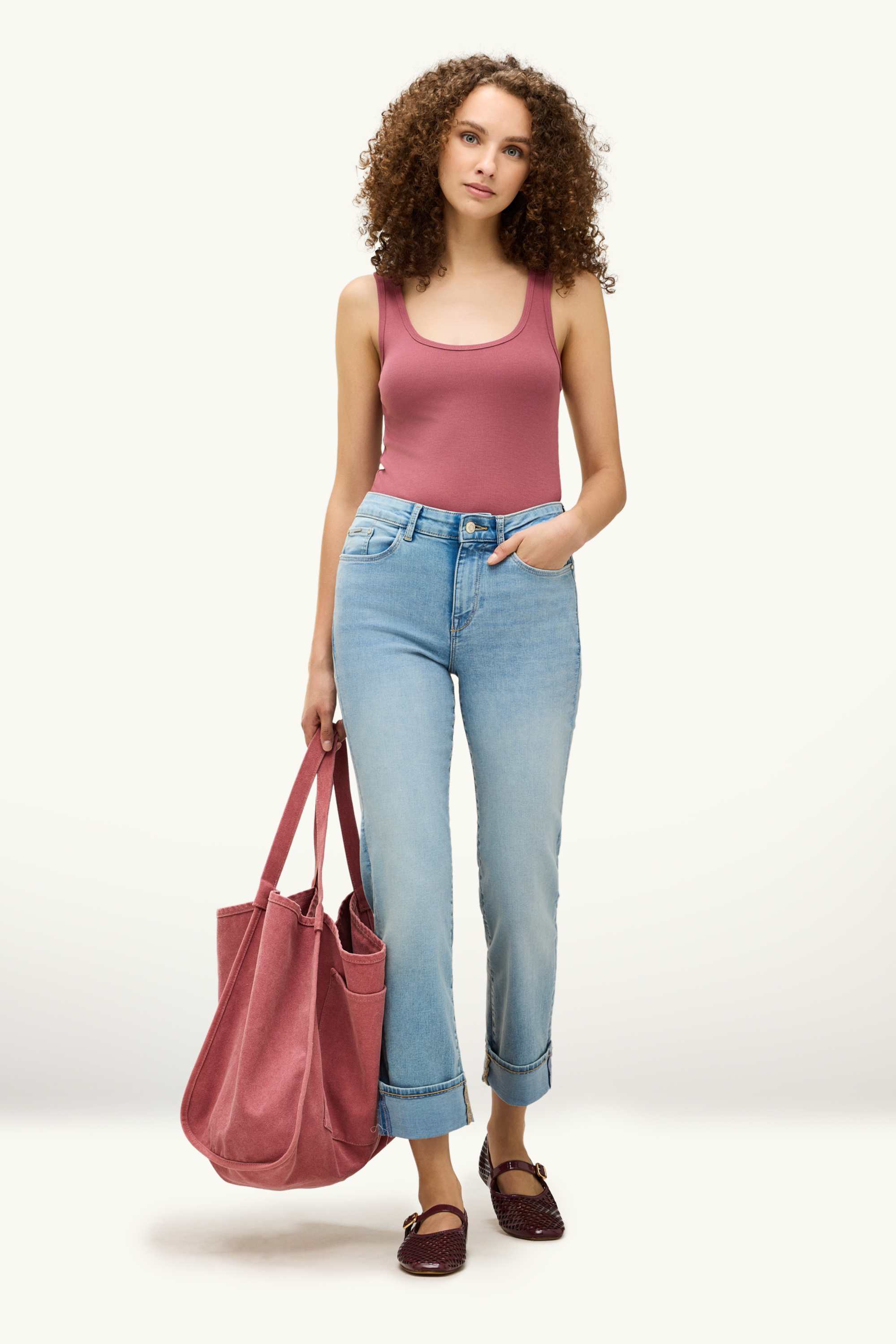 Top - ribbed red