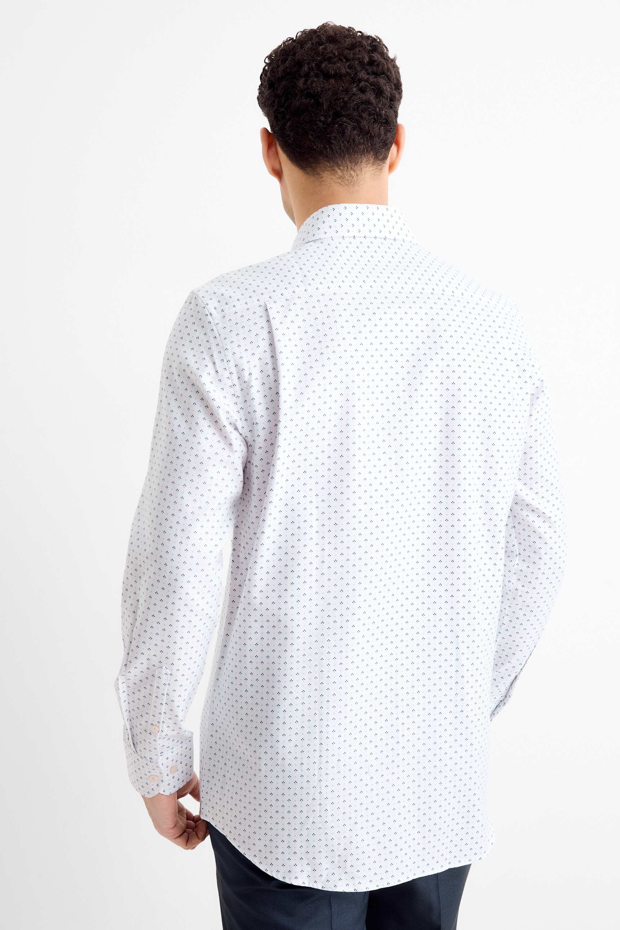 Business shirt - regular fit - cutaway collar - easy-iron white