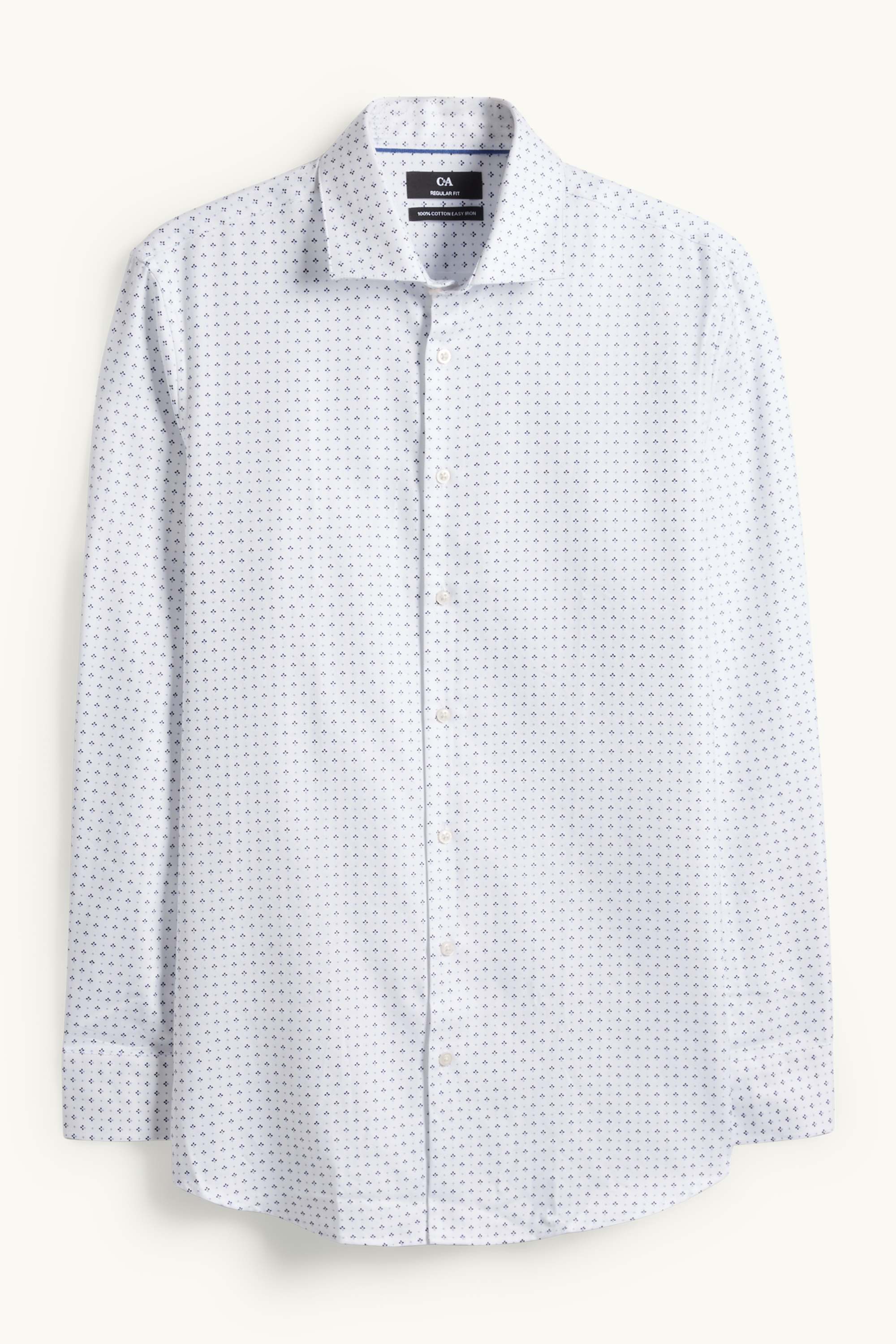 Business shirt - regular fit - cutaway collar - easy-iron white