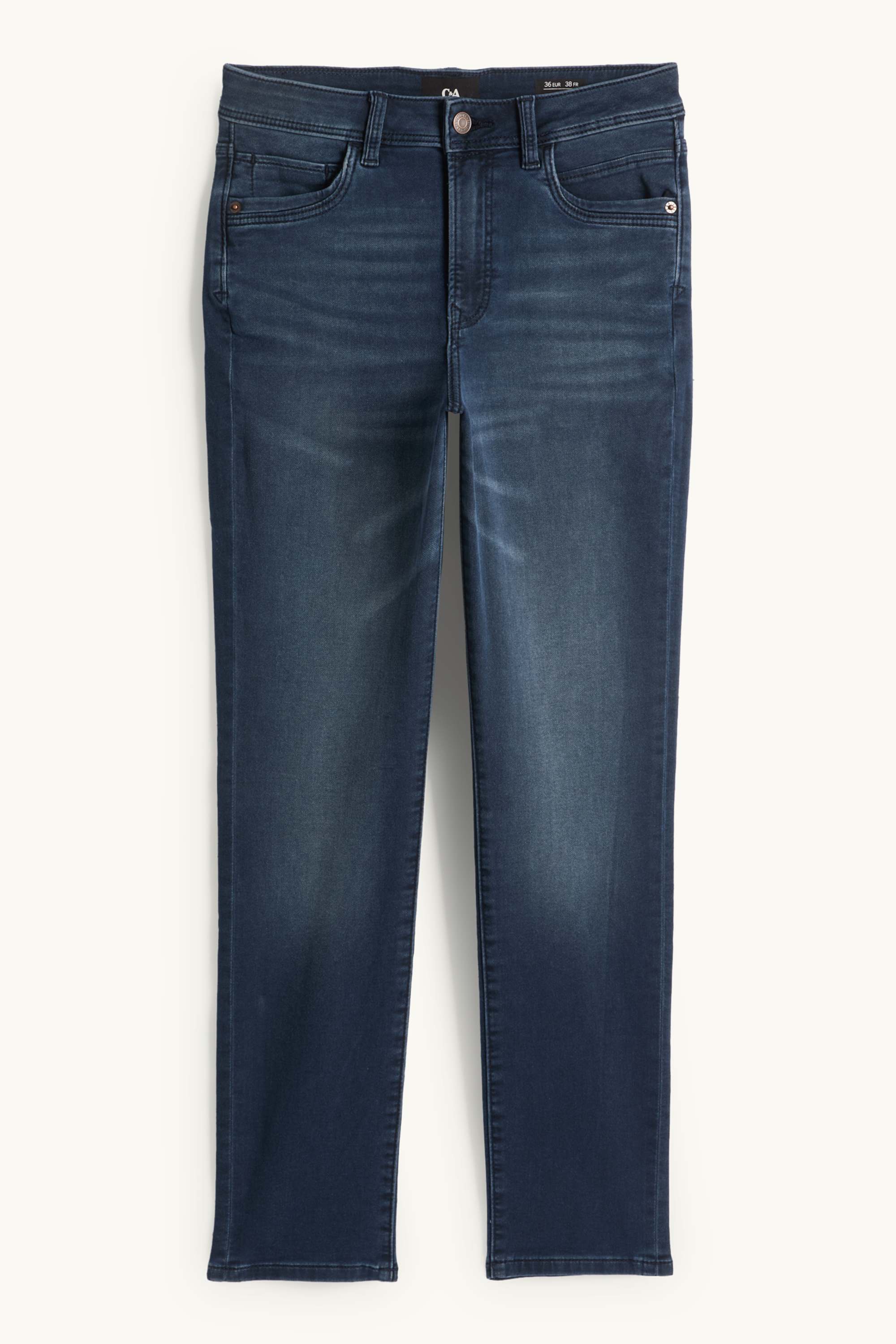 Slim jeans - mid-rise waist dark blue