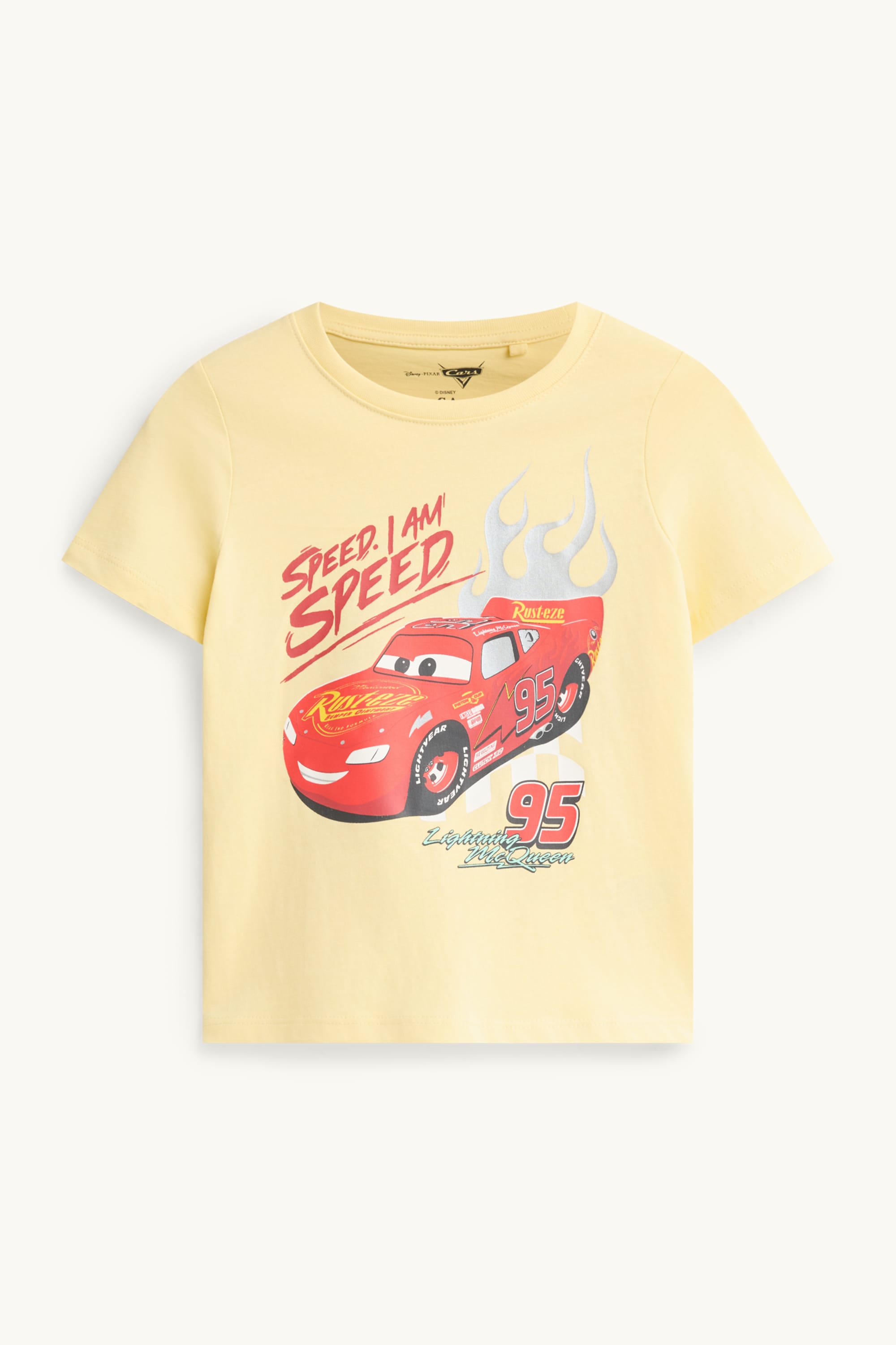 Cars - short sleeve T-shirt yellow