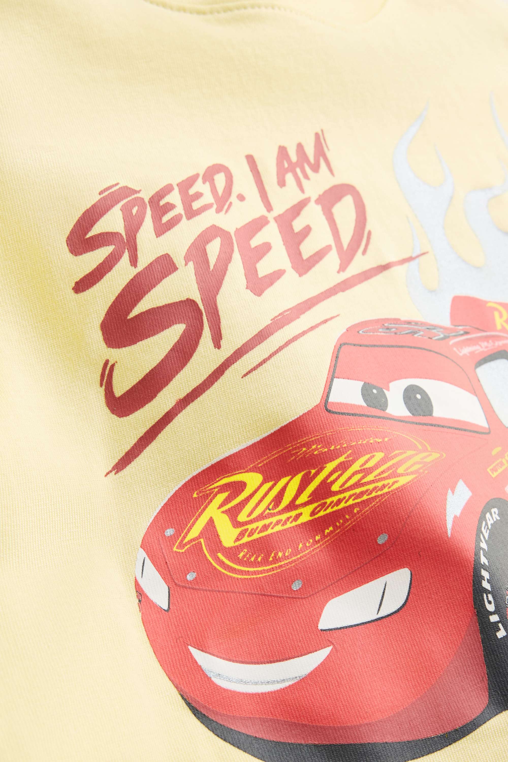 Cars - short sleeve T-shirt yellow