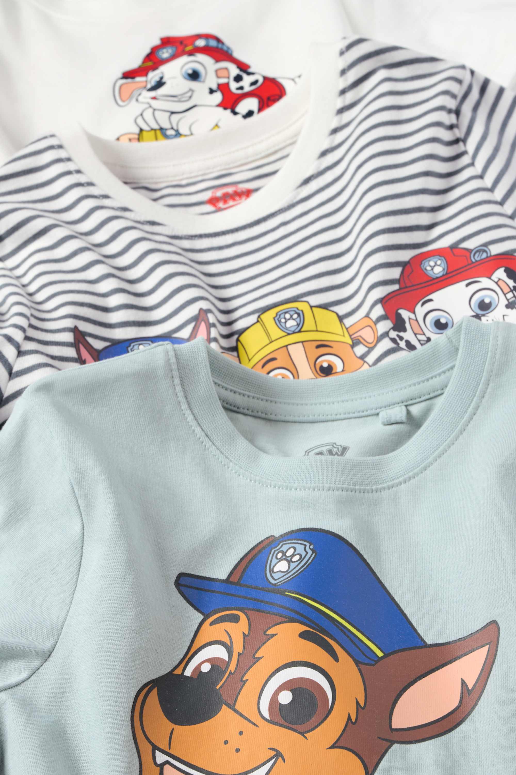 Multipack of 3 - PAW Patrol - Chase, Marshall - short sleeve T-shirt white / blue