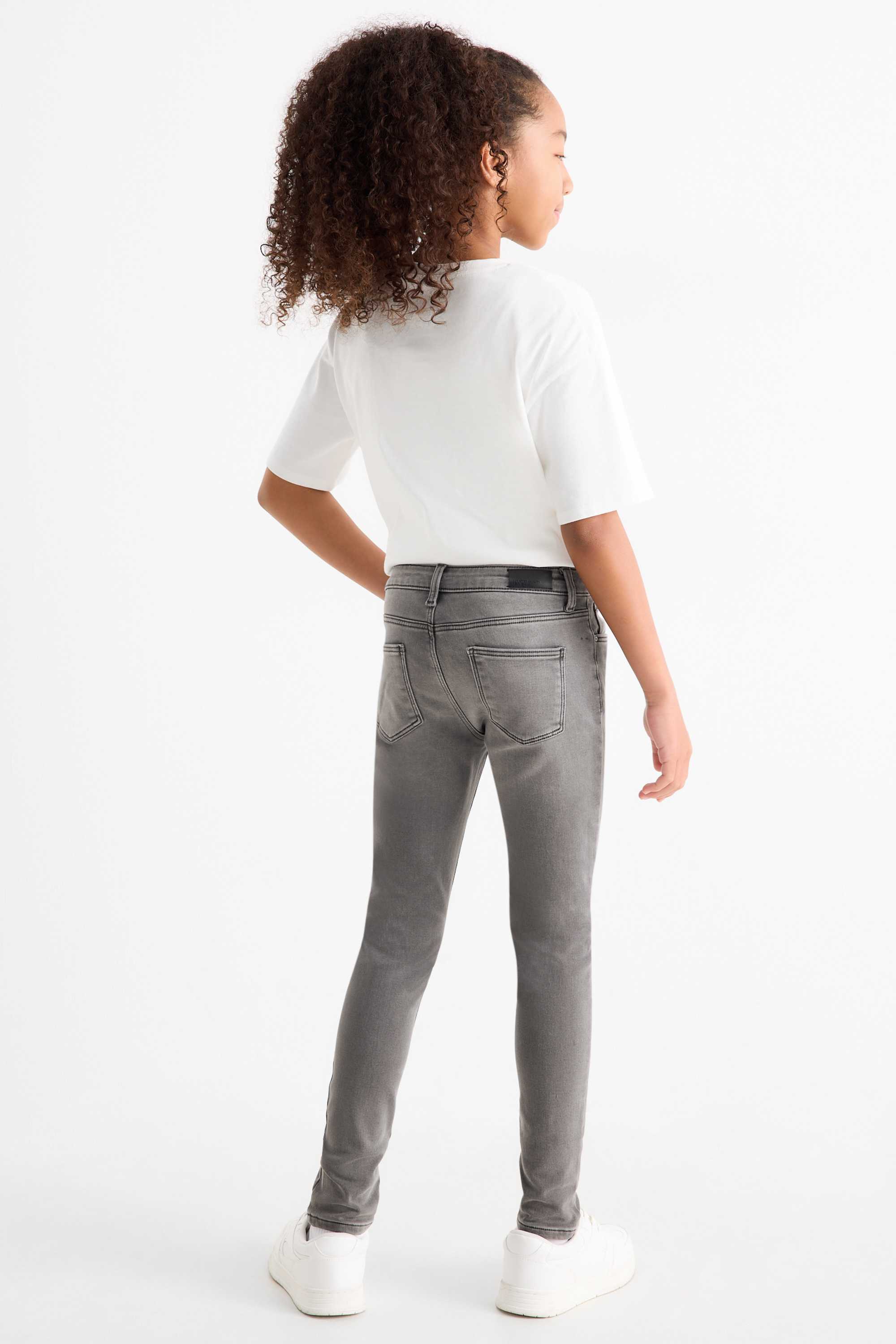 Skinny jeans - thermal jeans denim-gray
