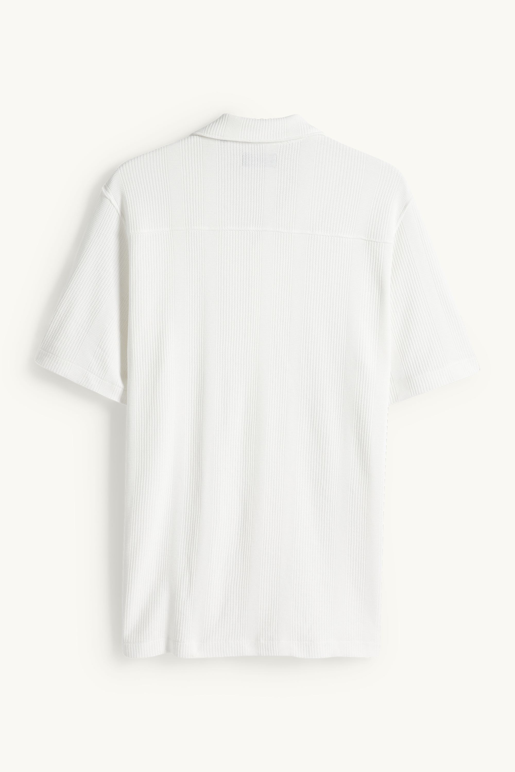 Shirt - regular fit - lapel collar - textured white