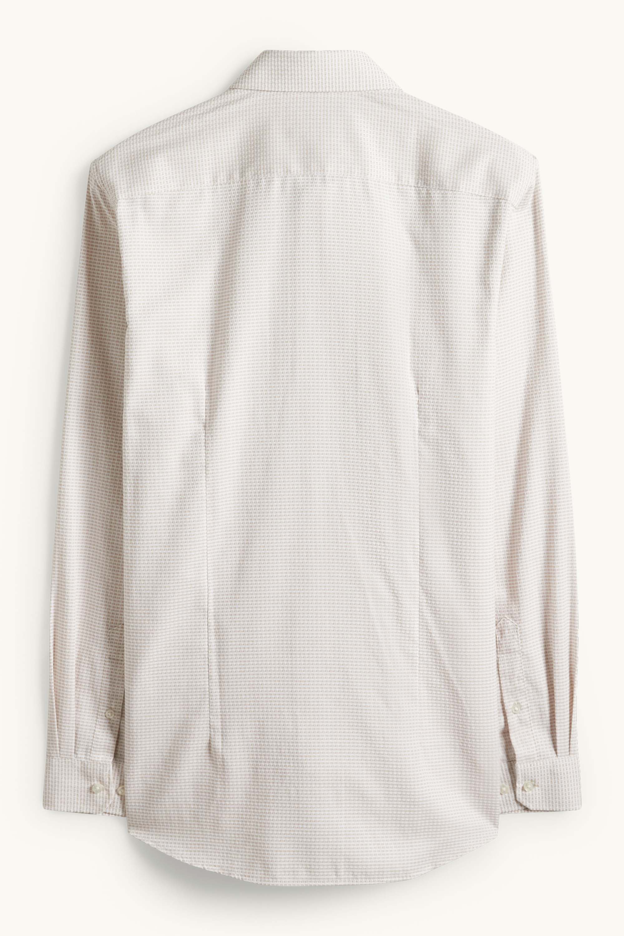 Business shirt - slim fit - kent collar - easy-iron - textured light beige