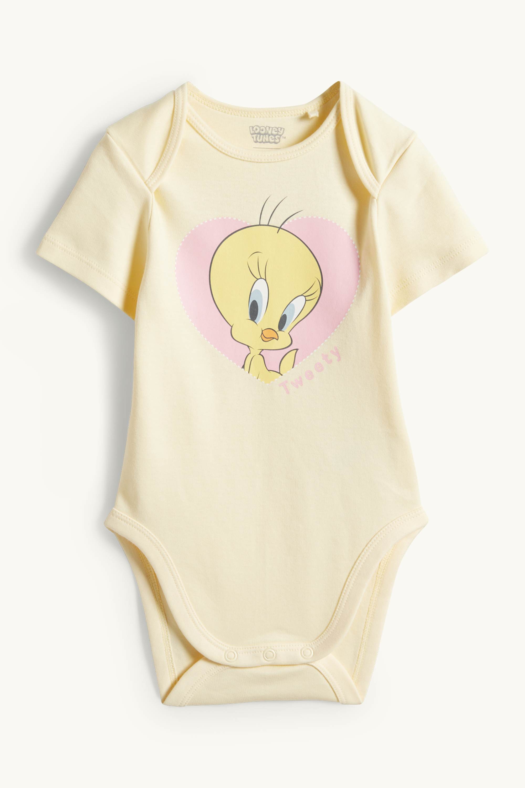 Tweety - baby bodysuit light yellow