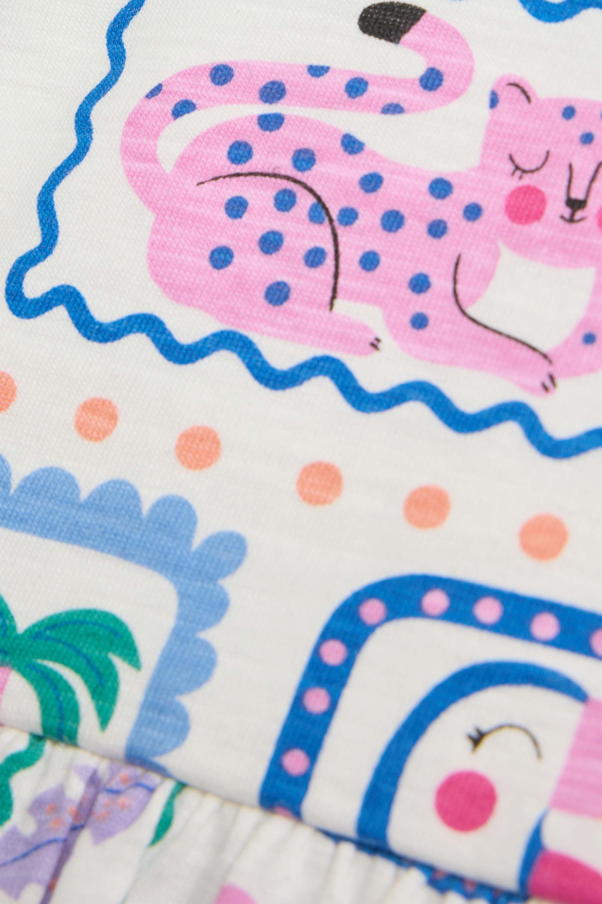 Animals, fruit and flowers - dress multicoloured