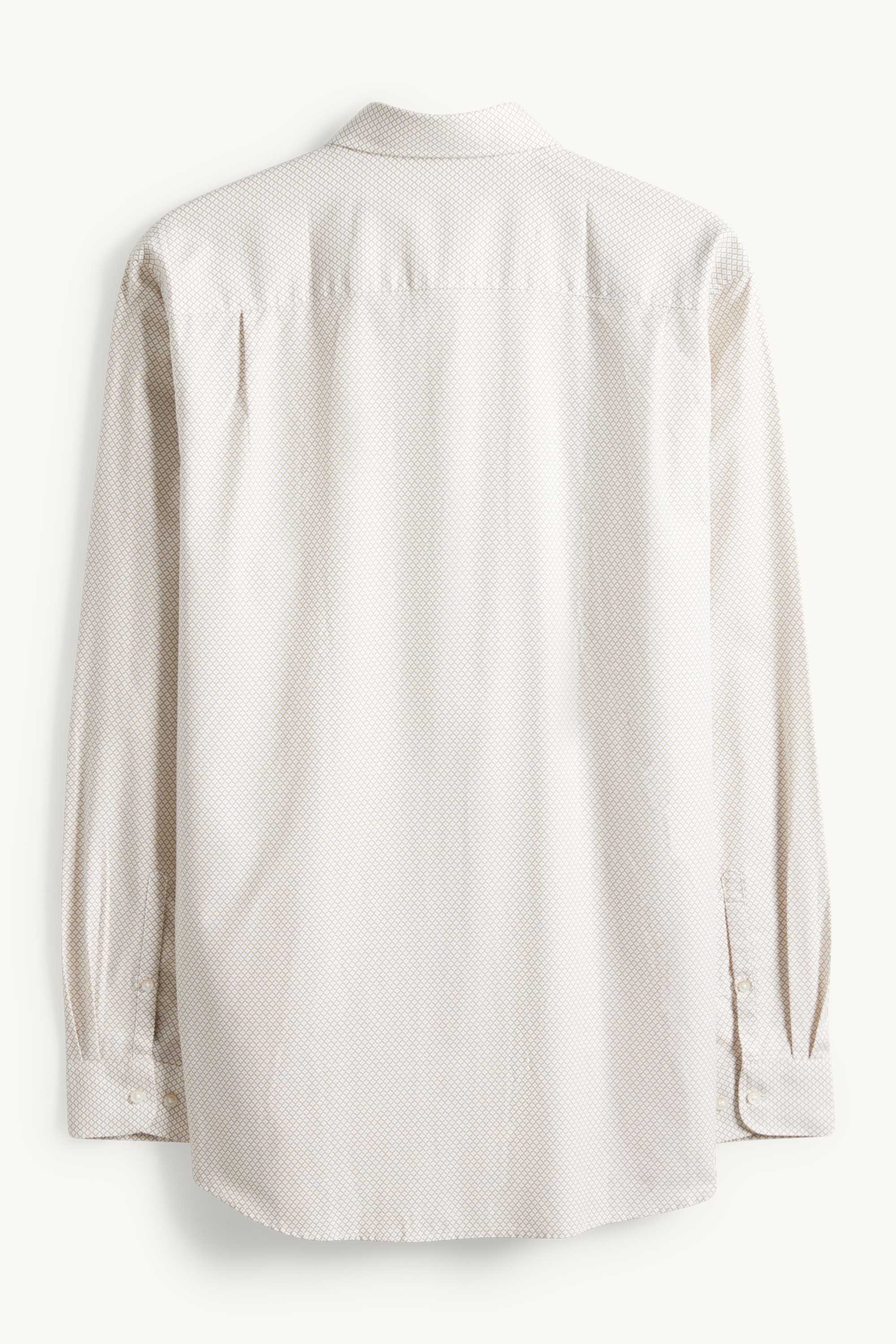 Business shirt - regular fit - kent collar - easy-iron - patterned white / beige