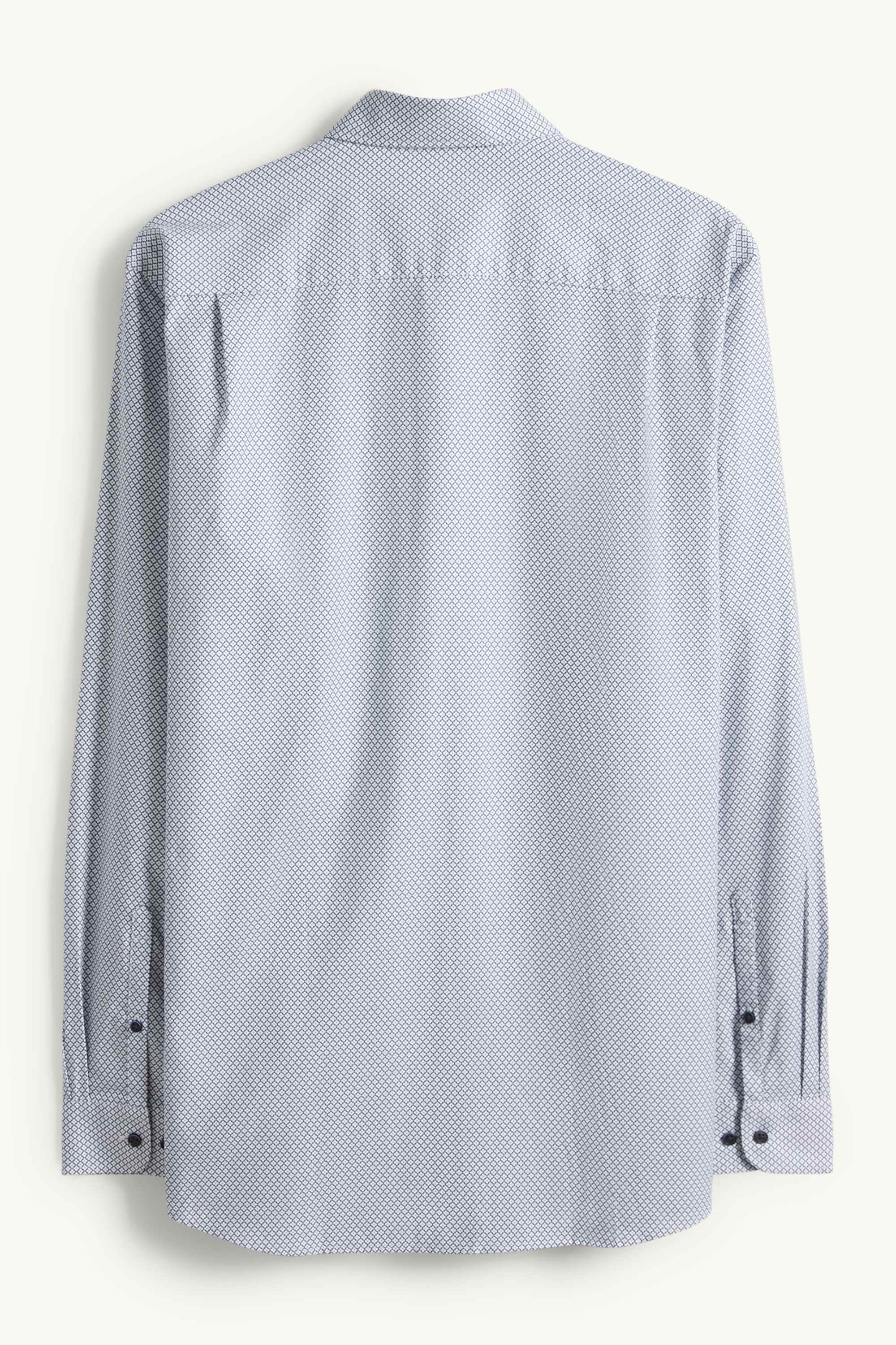 Business shirt - regular fit - kent collar - easy-iron - patterned light gray