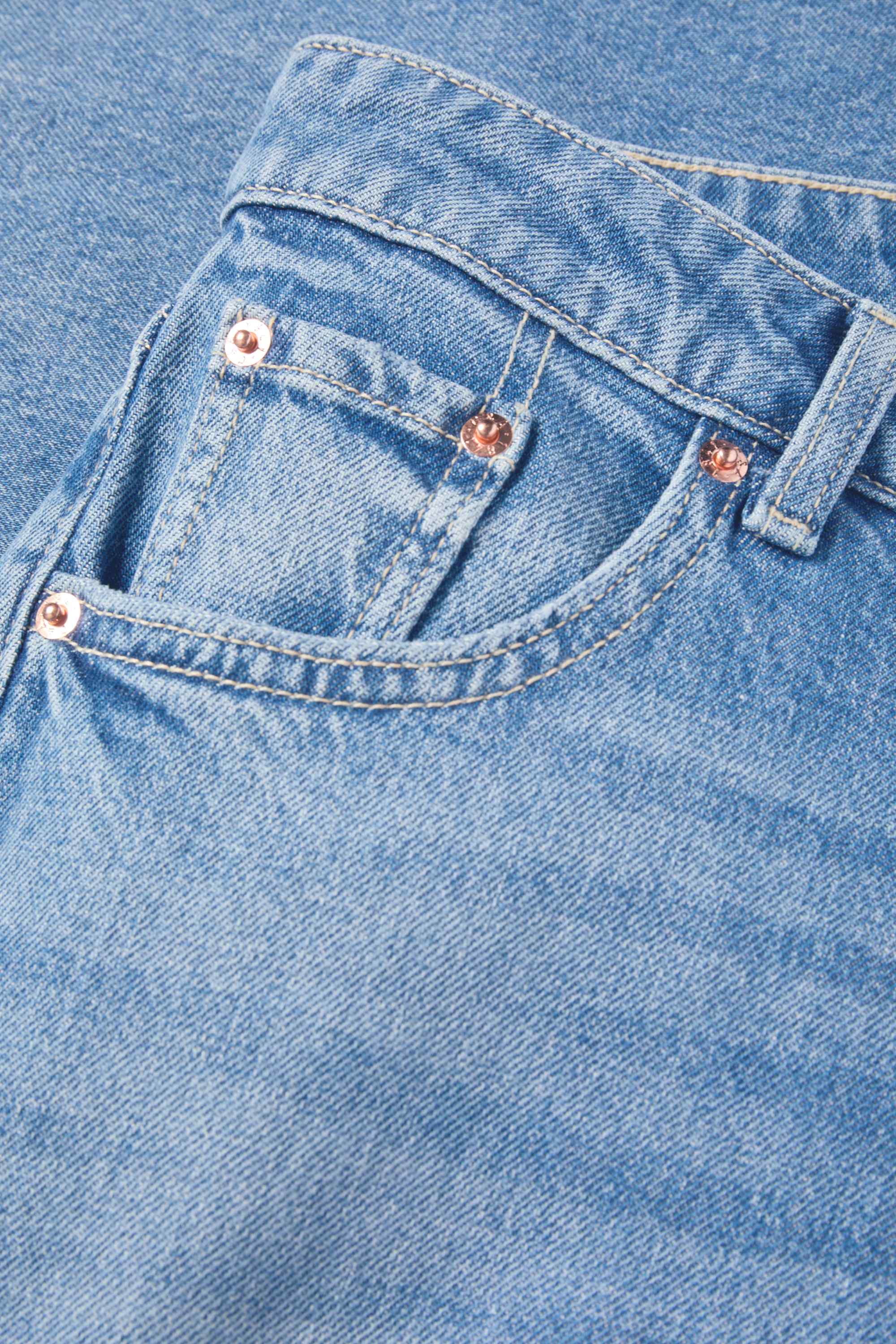 Baggy jeans - mid-rise waist denim-light blue (4)