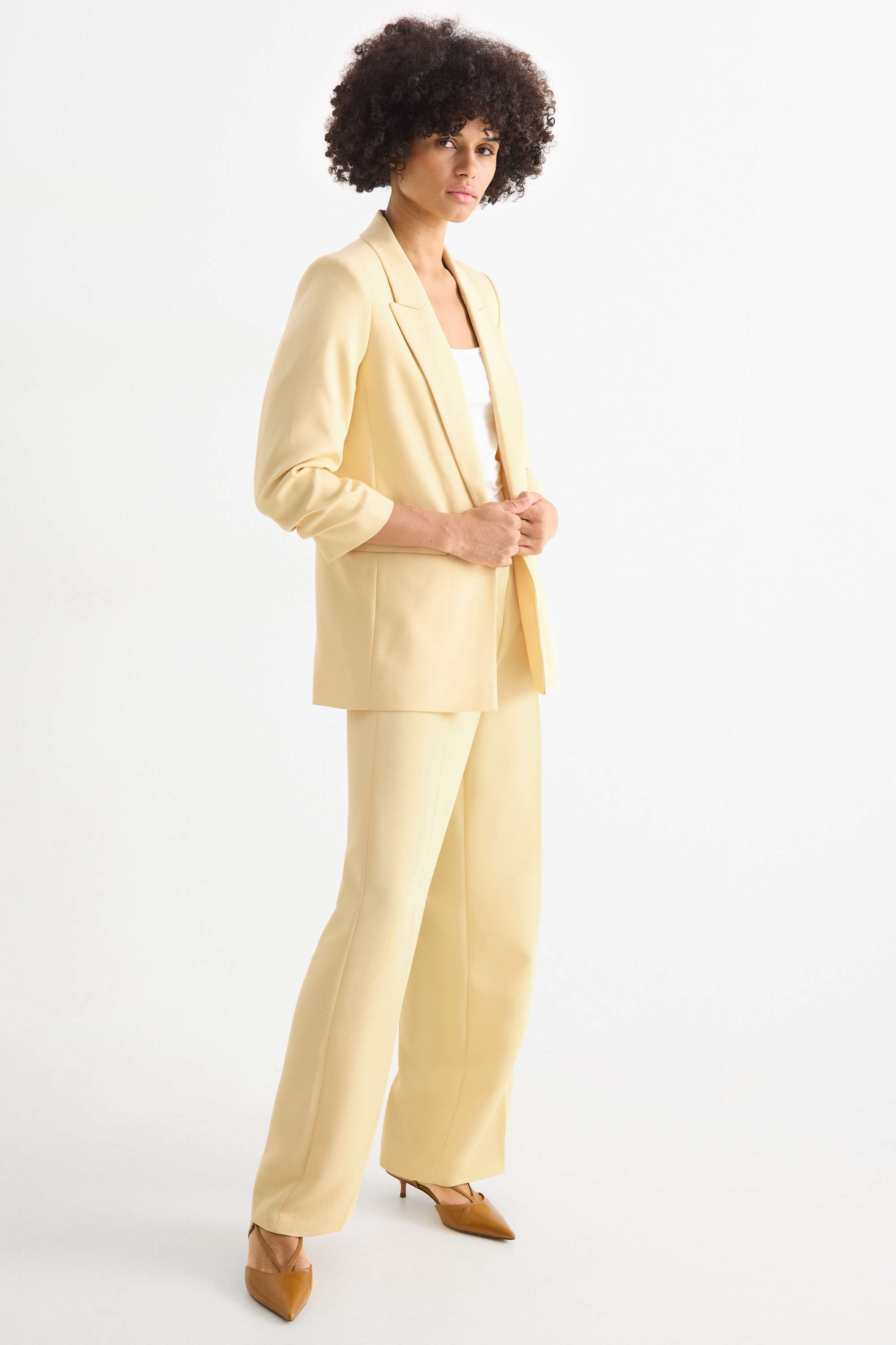 Business blazer - regular fit light yellow