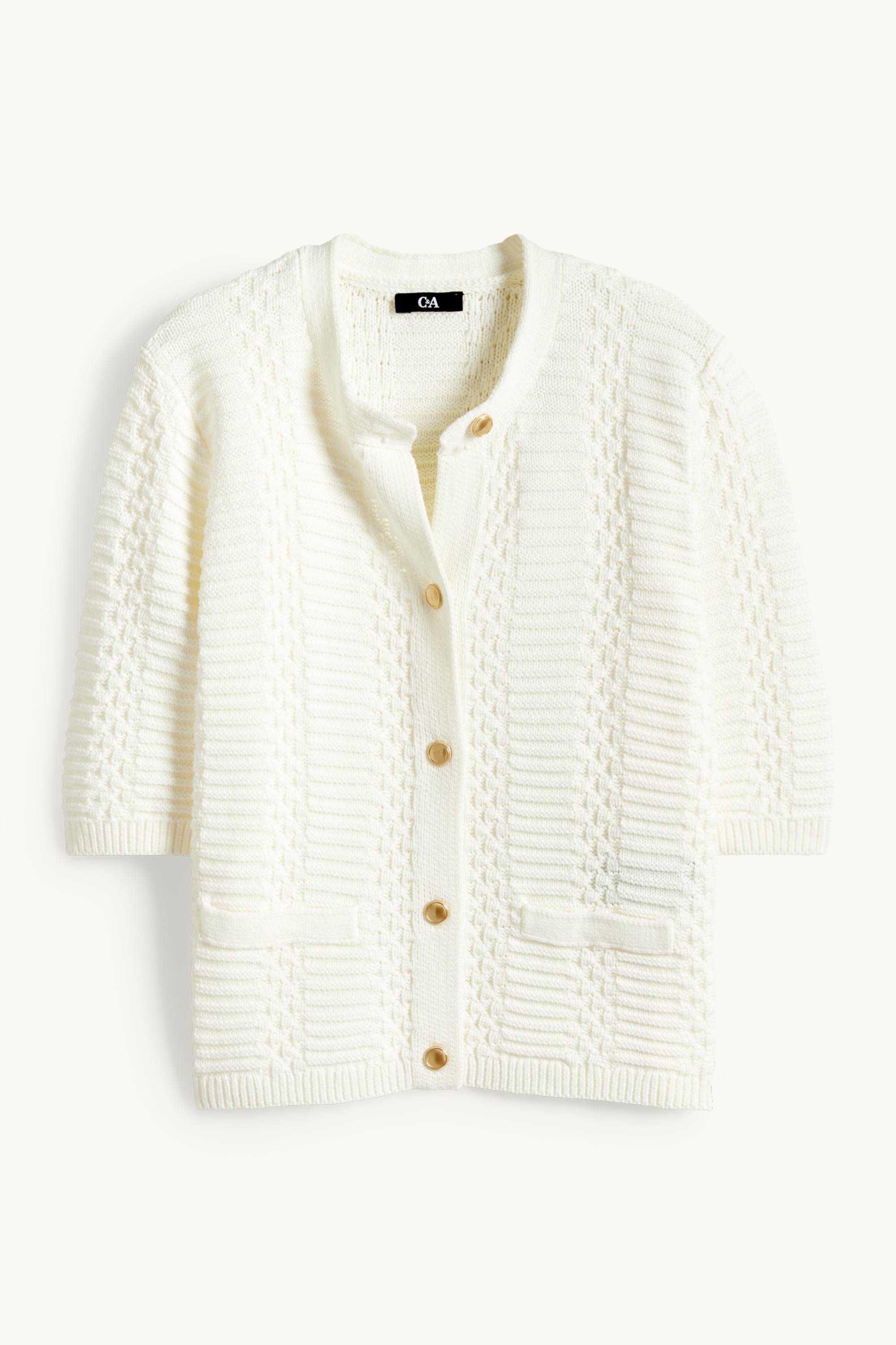 Cardigan - textured white