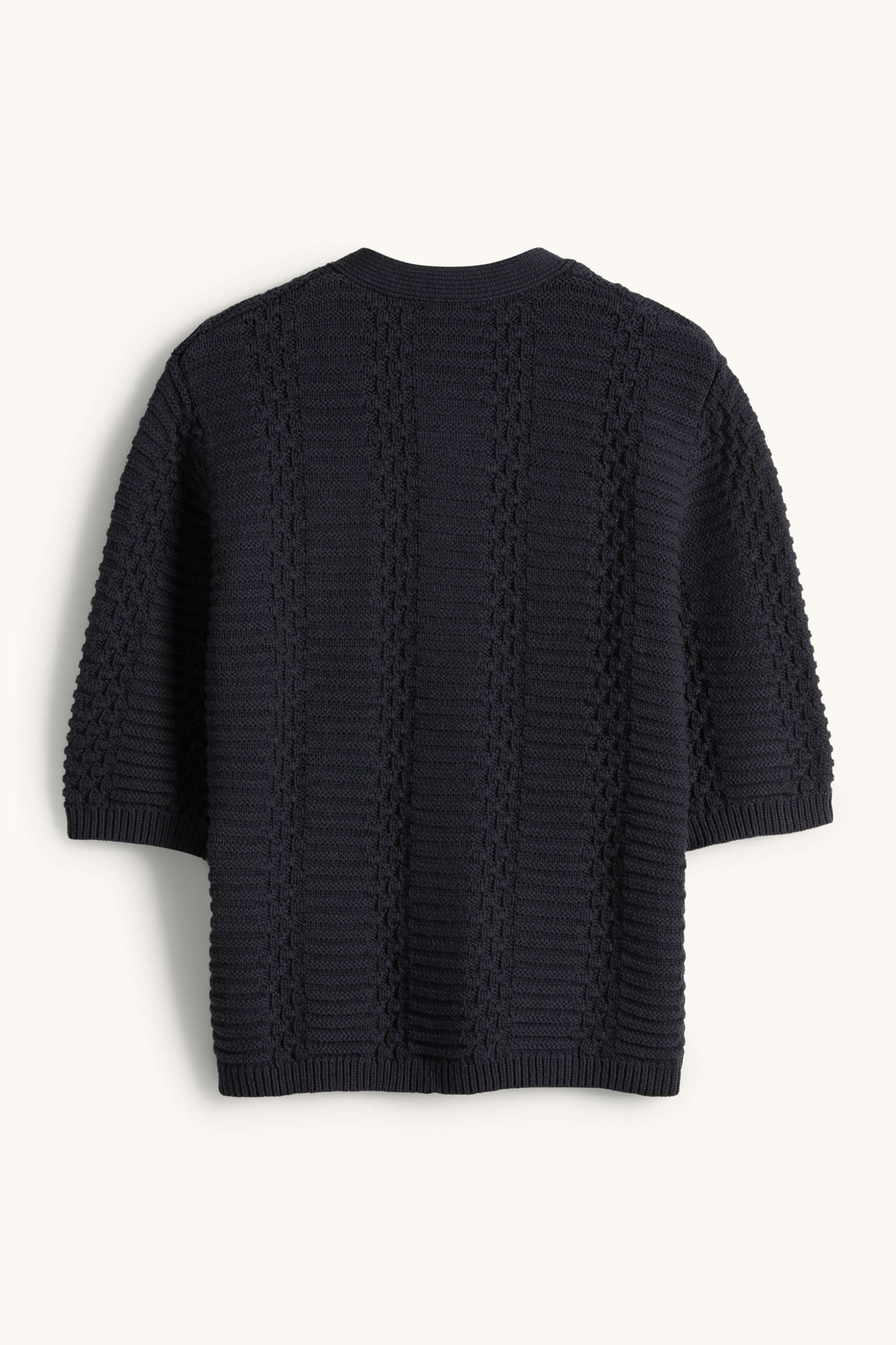 Cardigan - textured dark blue