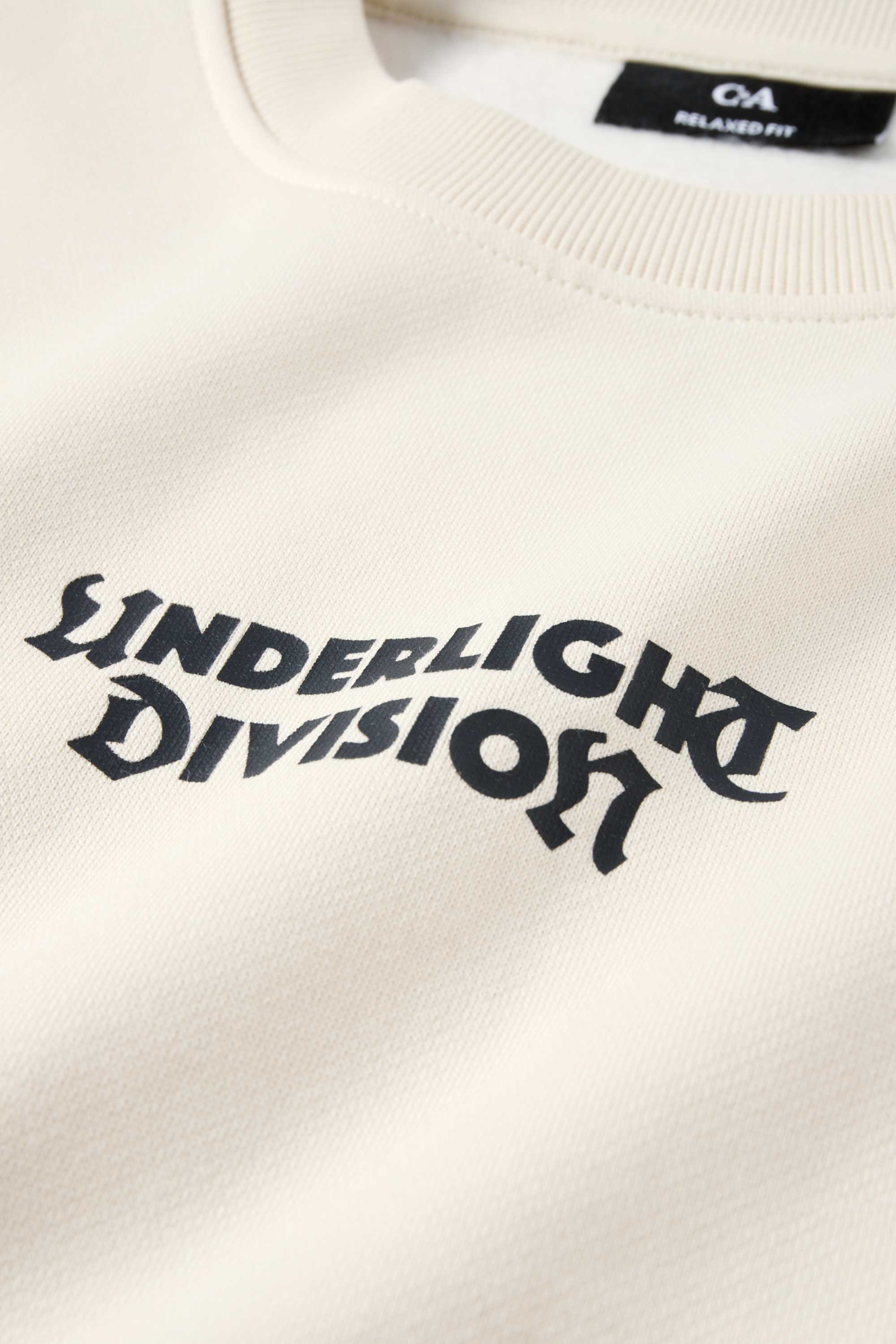 Sweatshirt - relaxed fit cremewhite