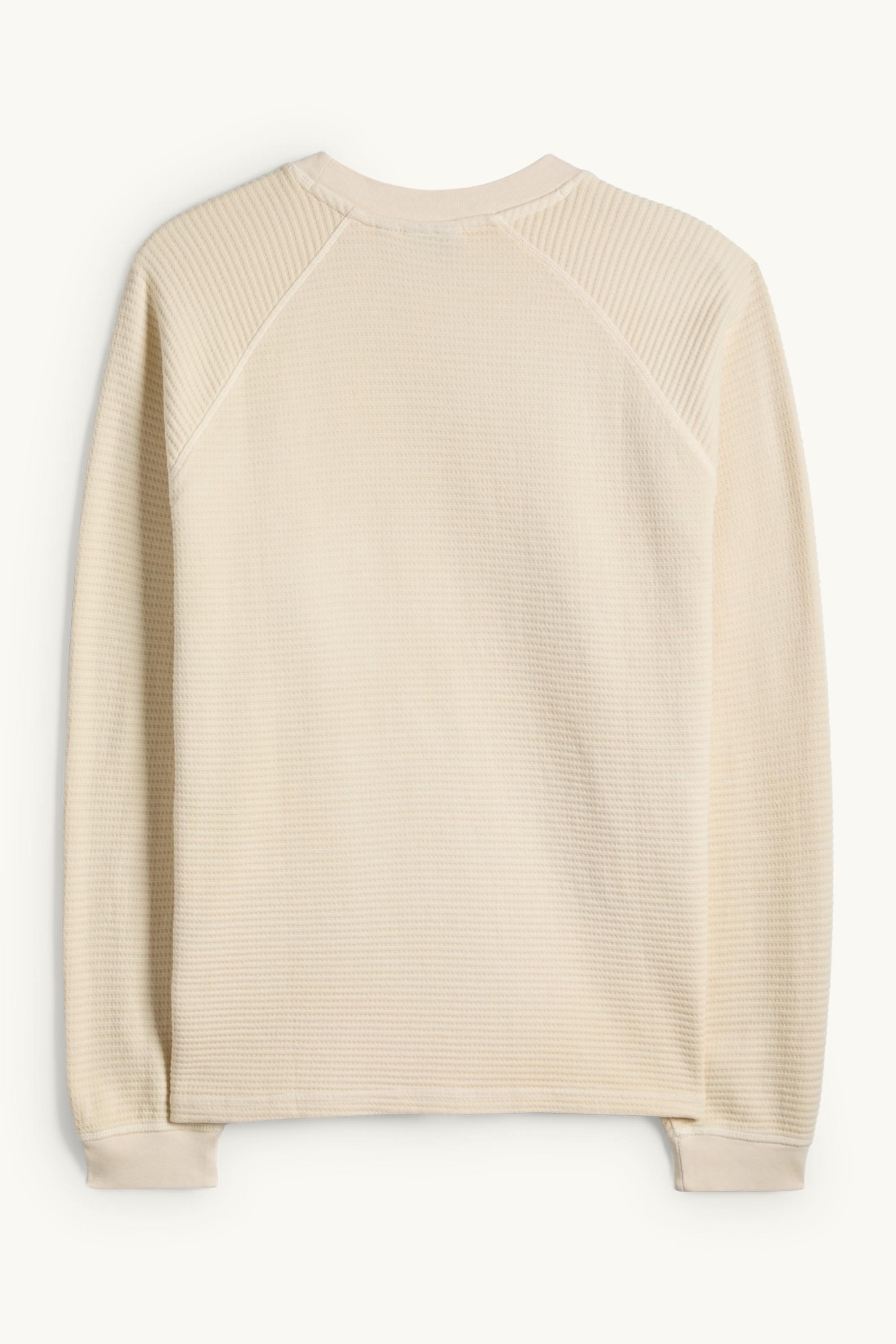 Long sleeve top - relaxed fit - textured cremewhite
