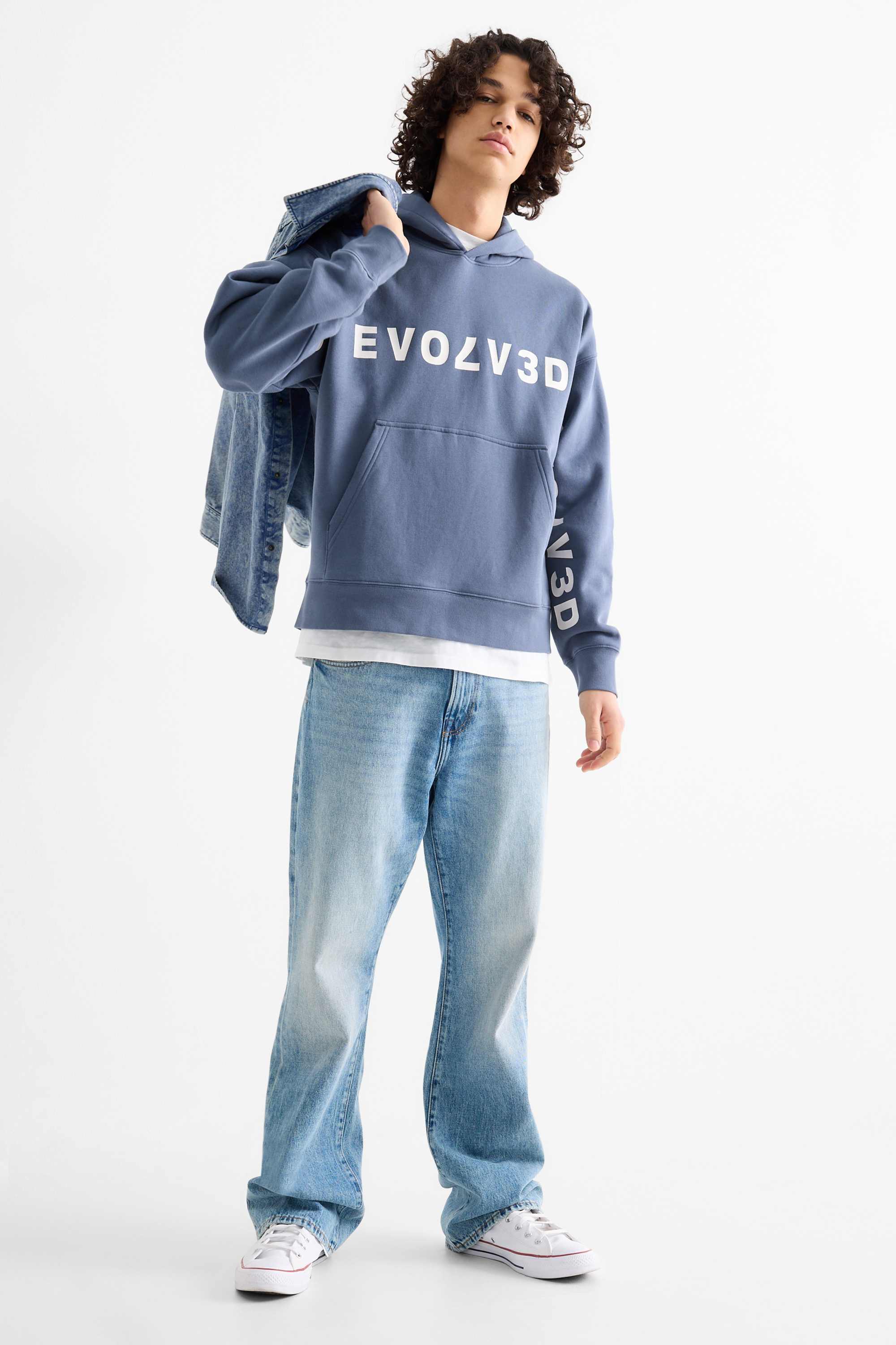 Oversized hoodie blue