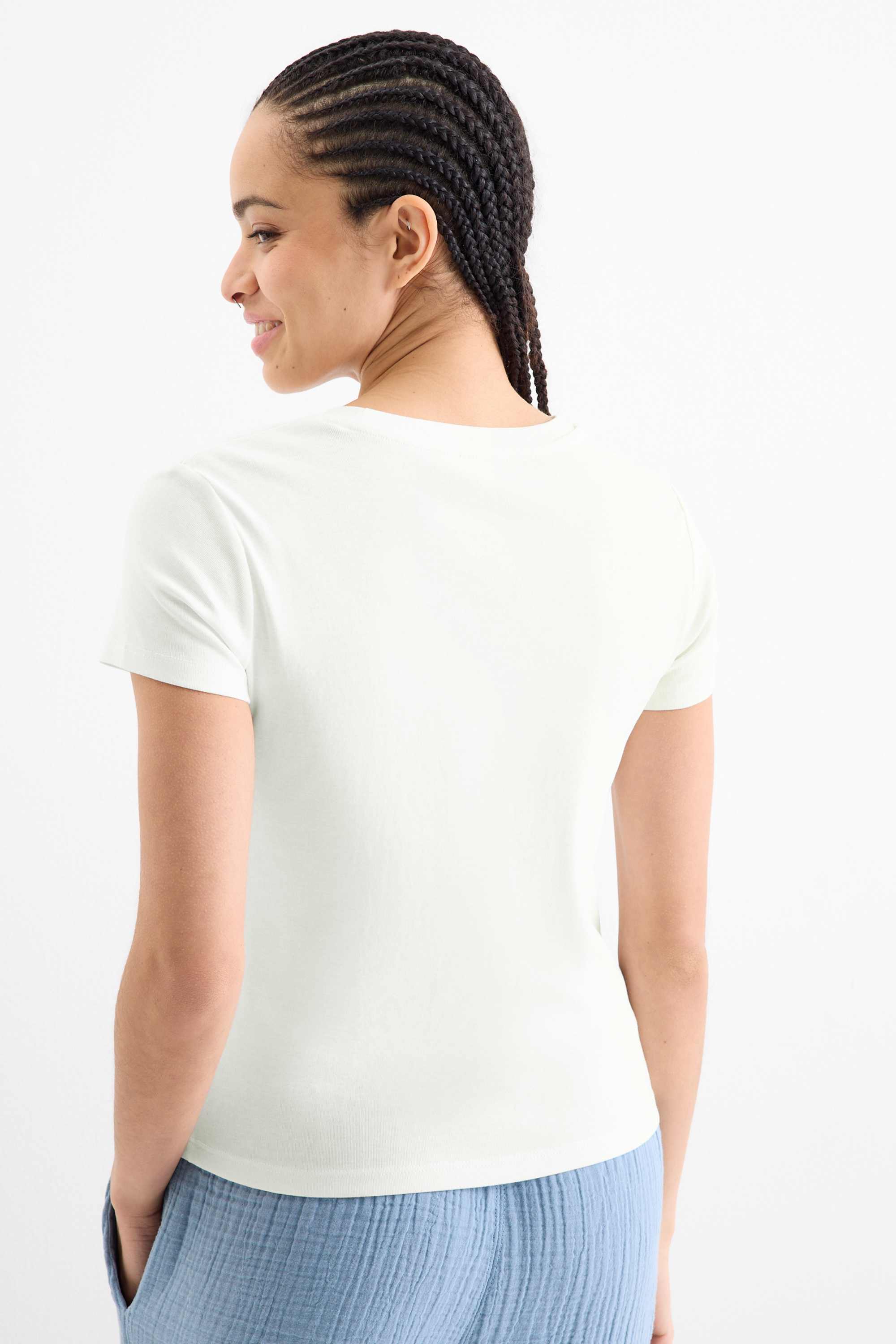 T-shirt - slim fit white