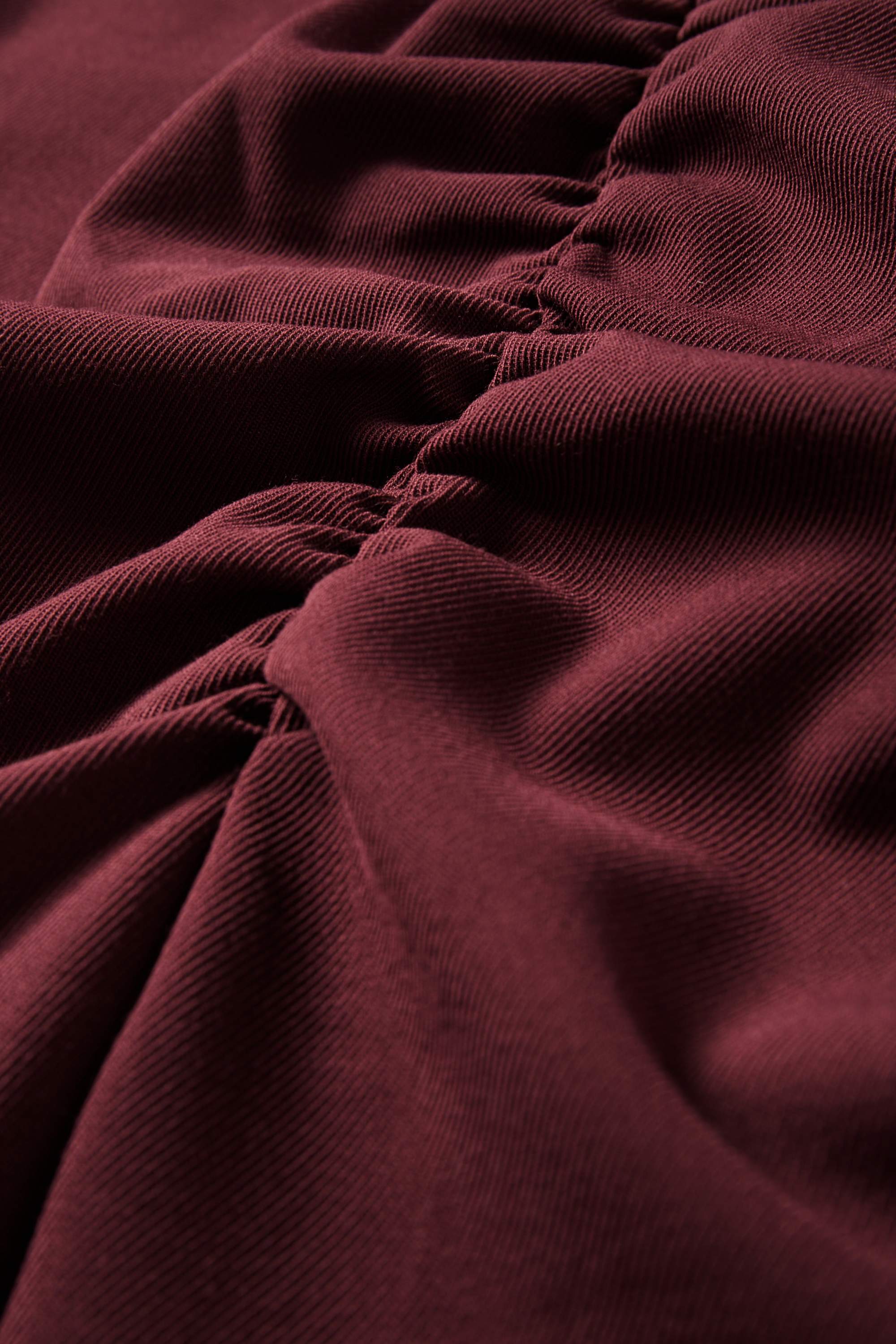 V-neck dress - straight fit bordeaux