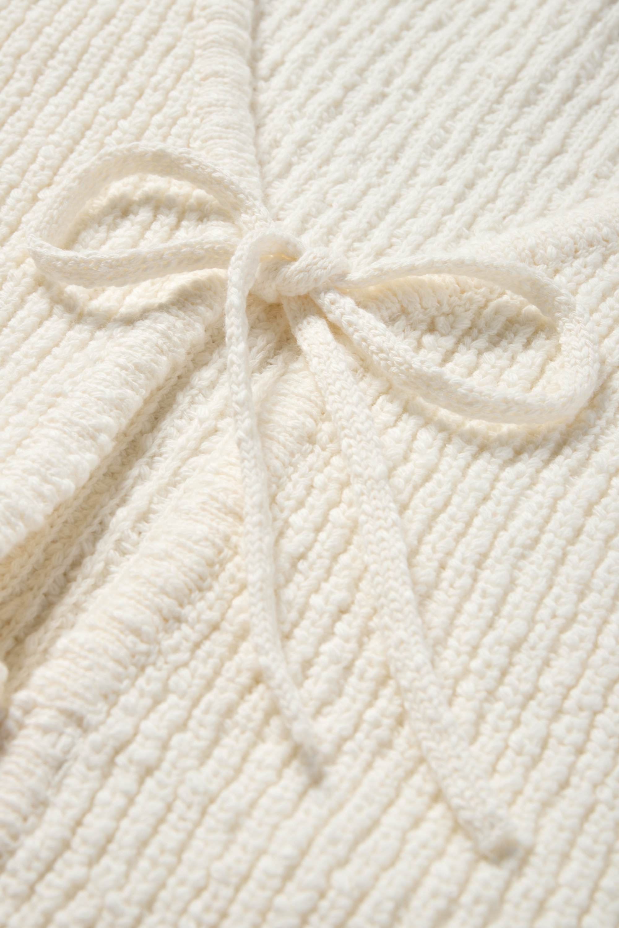 Cardigan - ribbed cremewhite