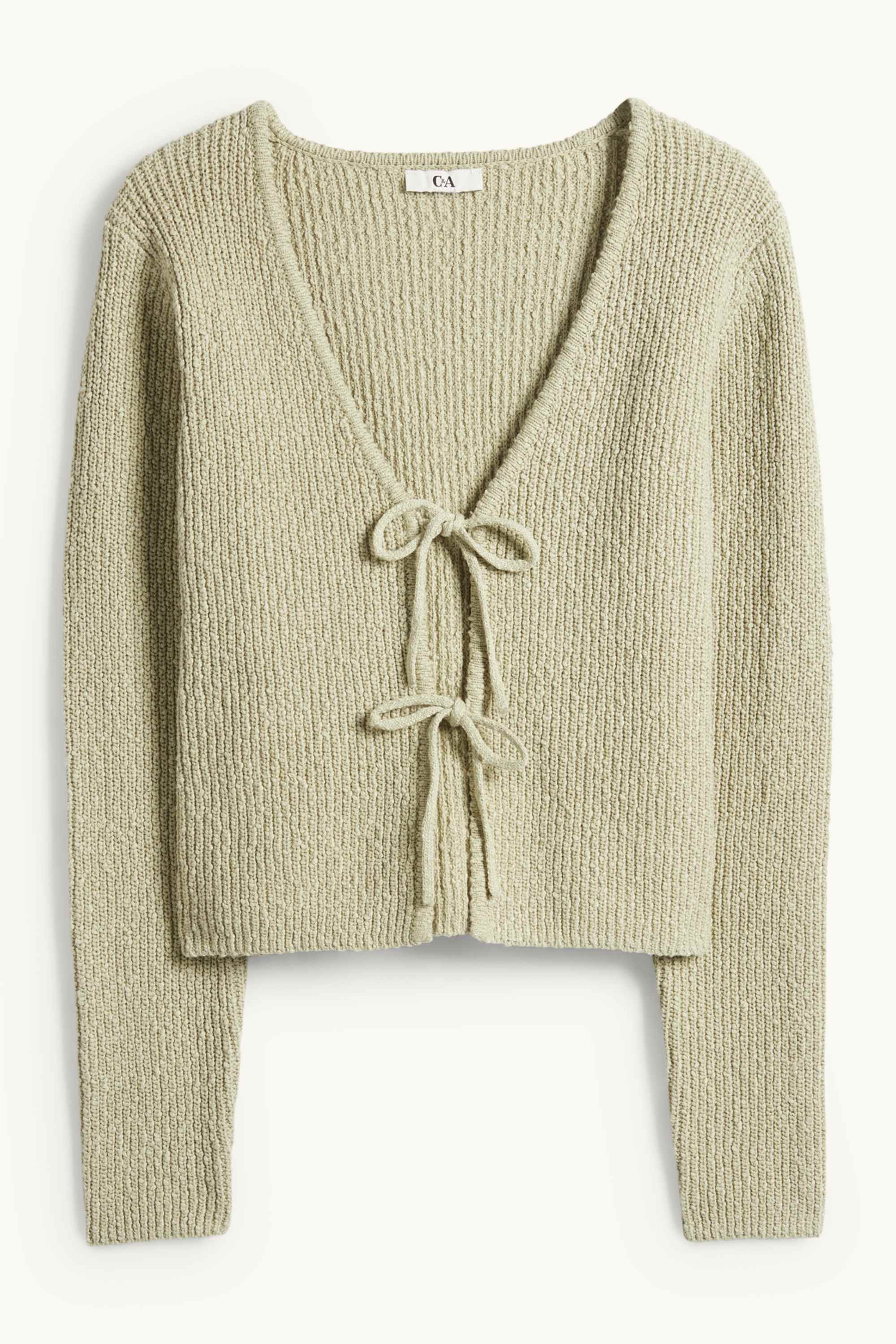 Cardigan - ribbed light green