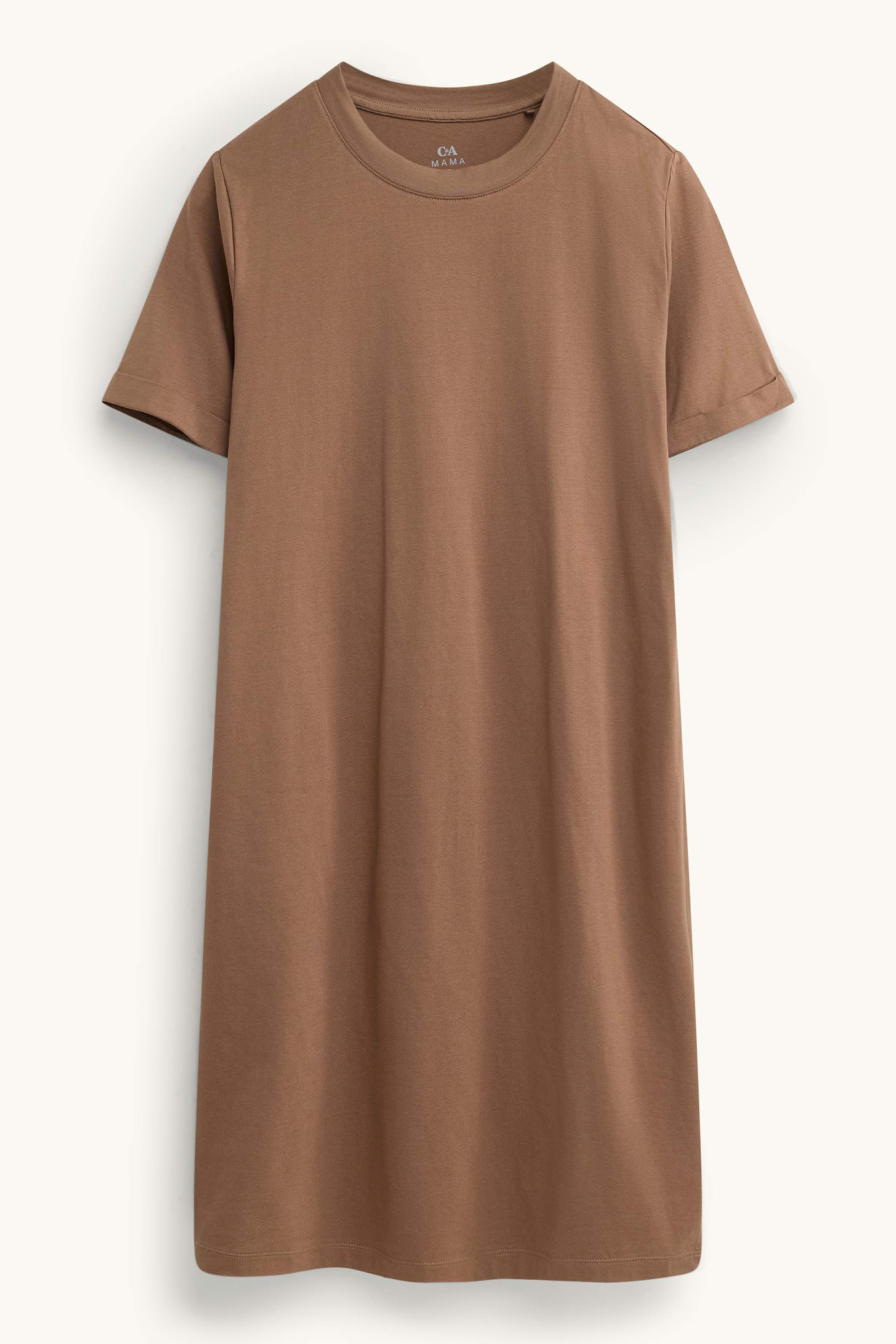 Nursing T-shirt dress light brown