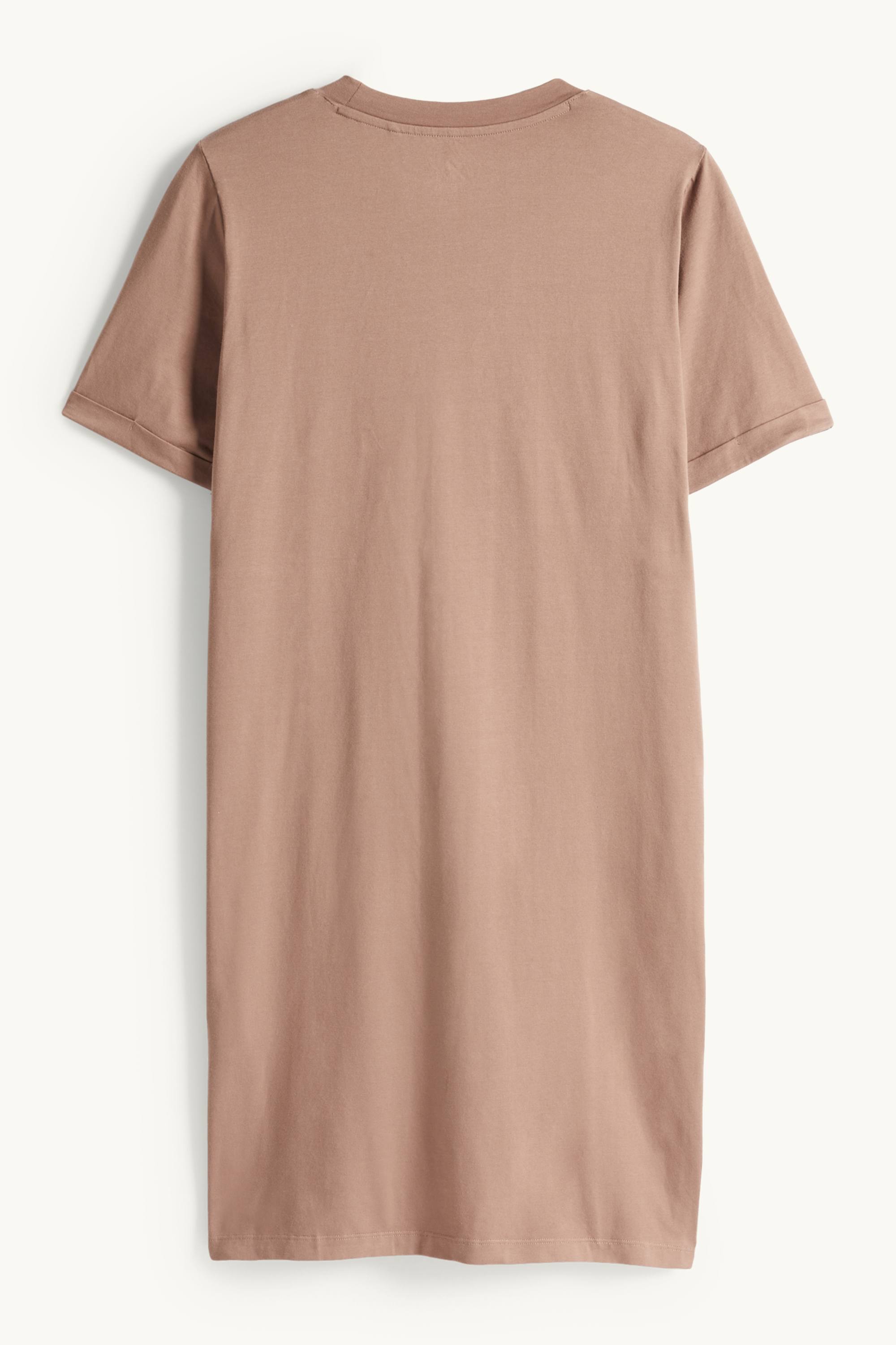 Nursing T-shirt dress light brown