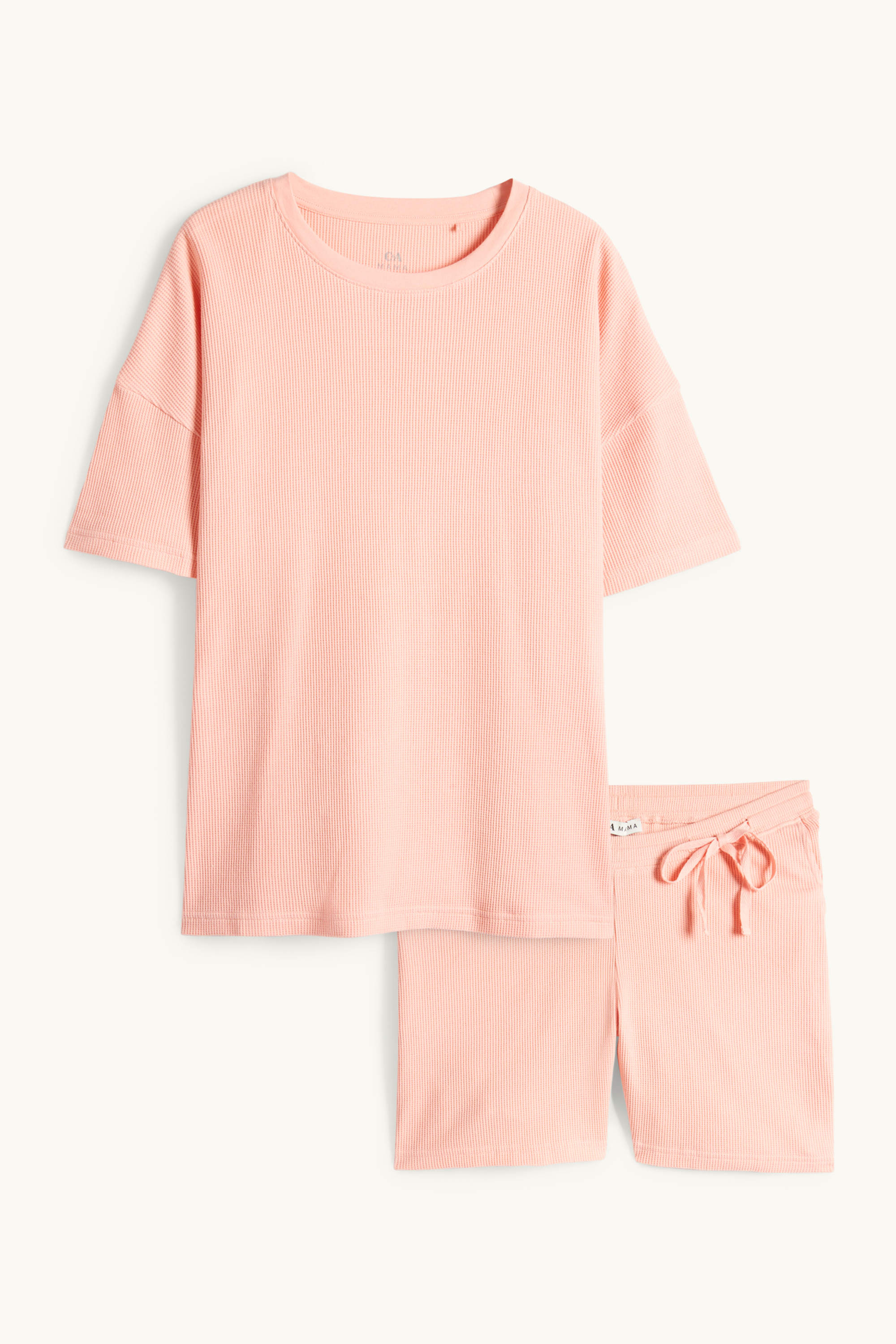 Short nursing pyjamas coral