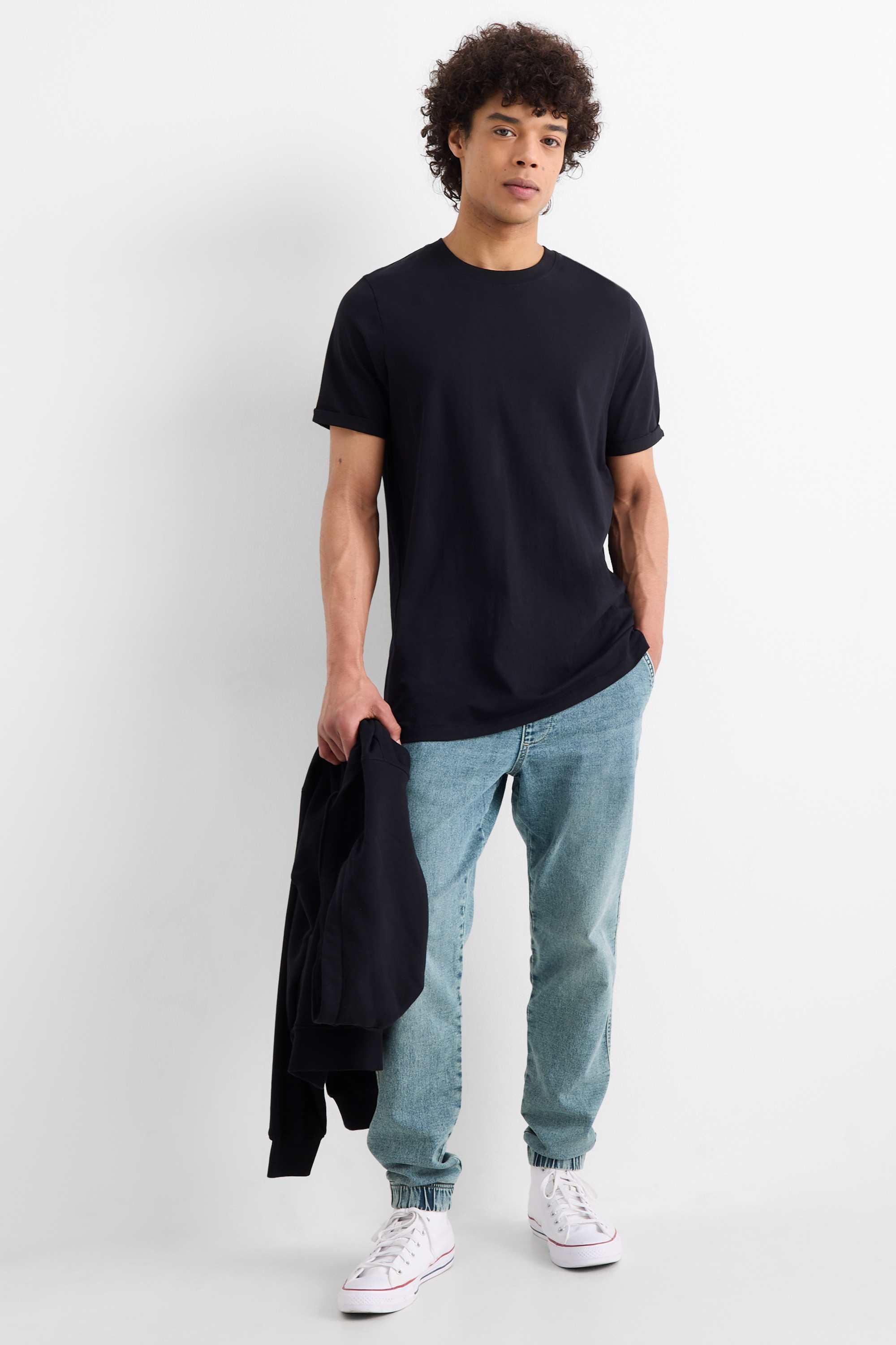 Denim joggers - LYCRA® denim-light blue