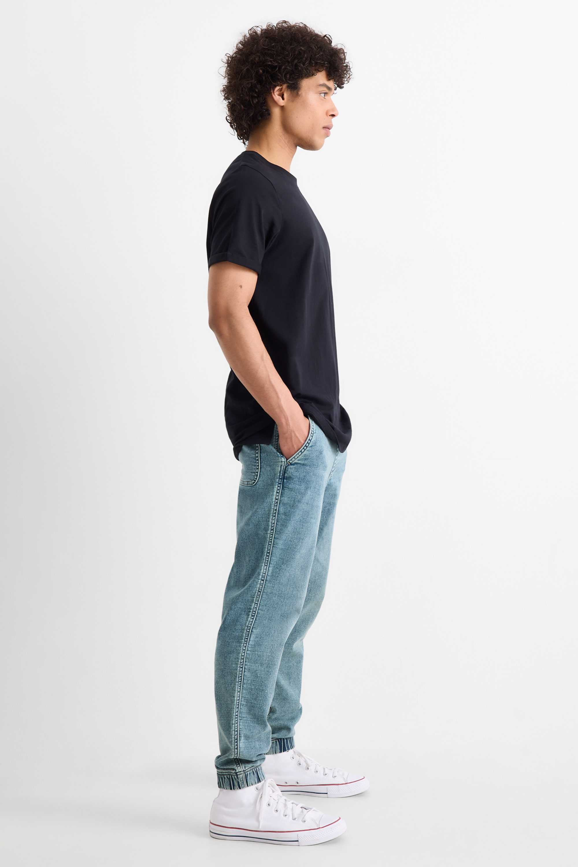 Denim joggers - LYCRA® denim-light blue
