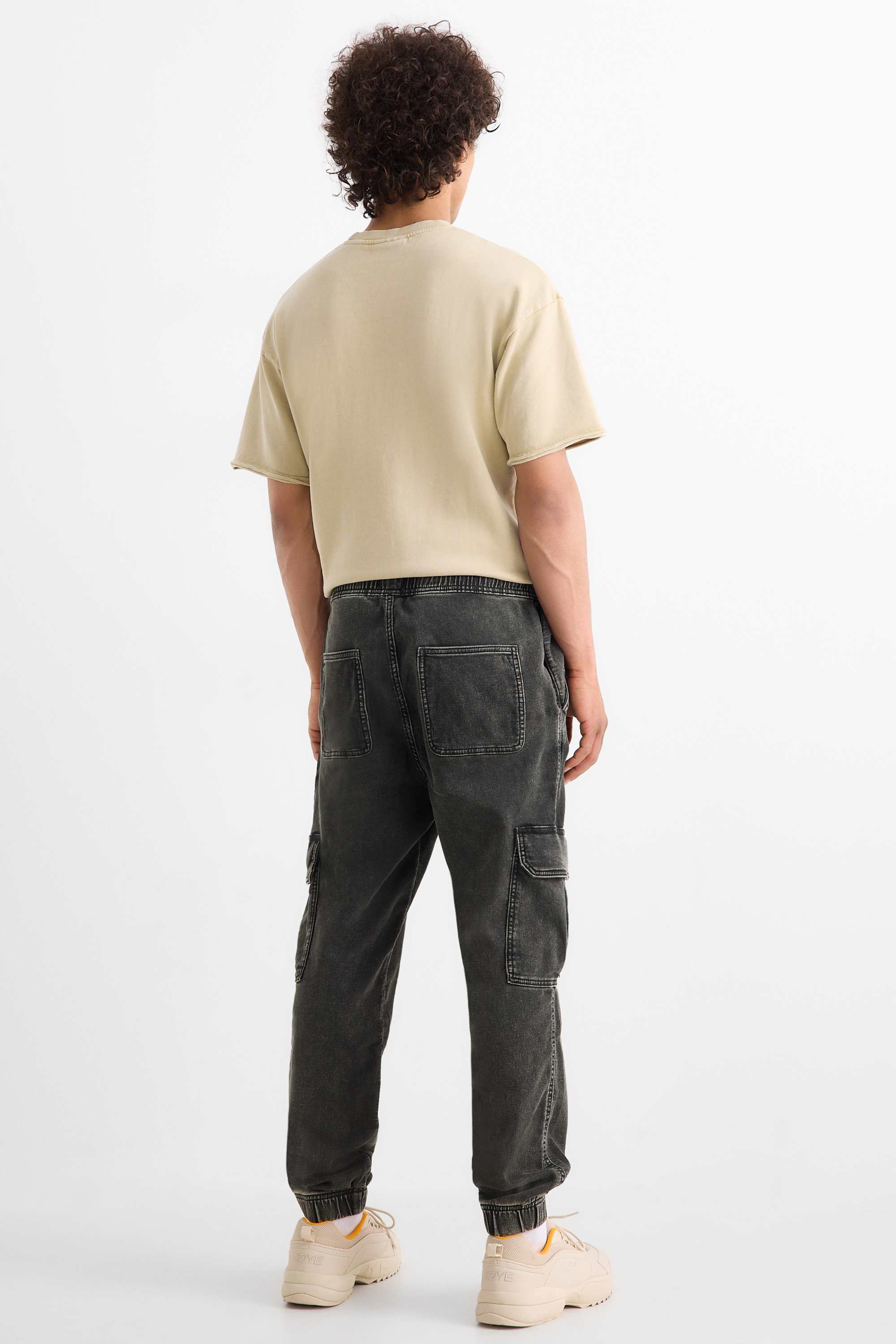 Cargo jeans - LYCRA® denim-dark gray