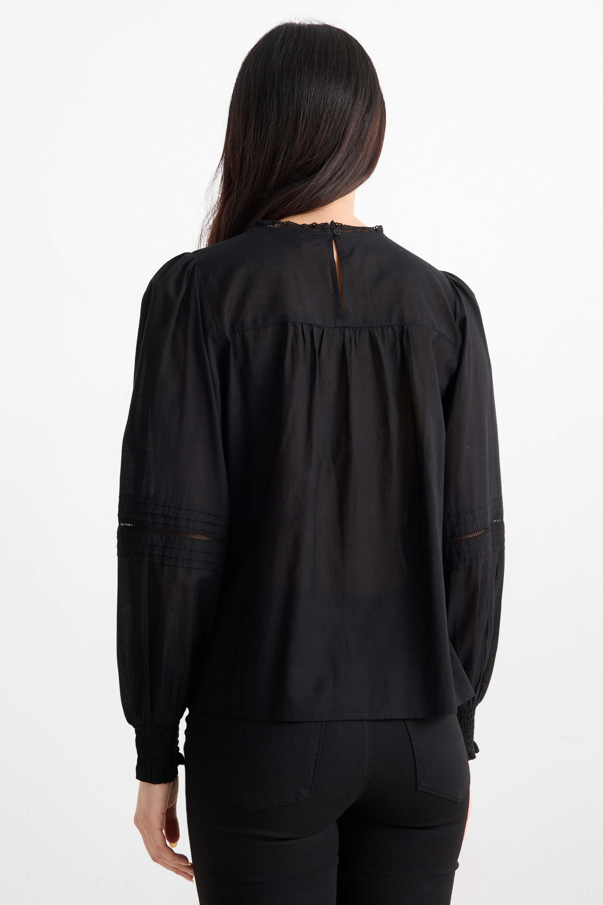 Blouse - broderie anglaise black