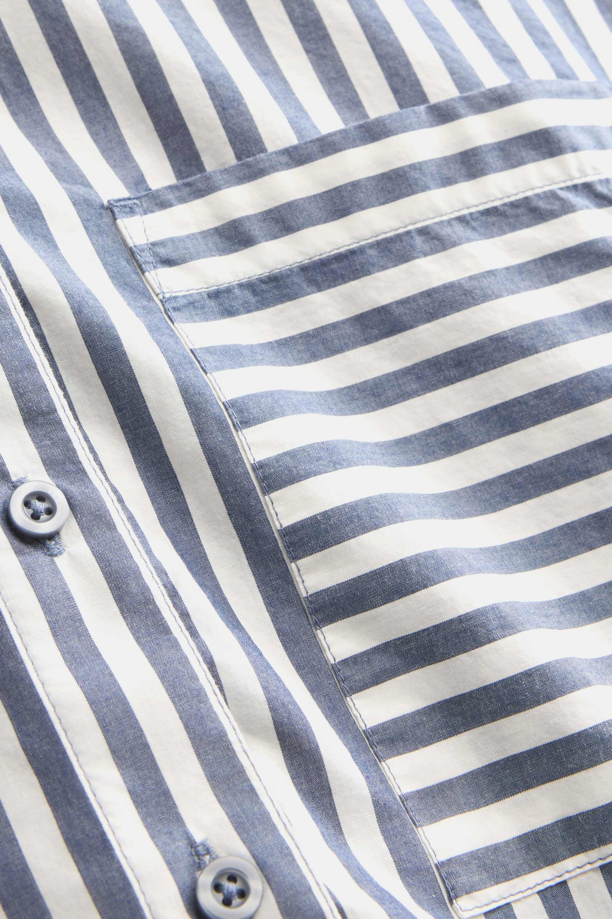 Blouse - striped blue / white