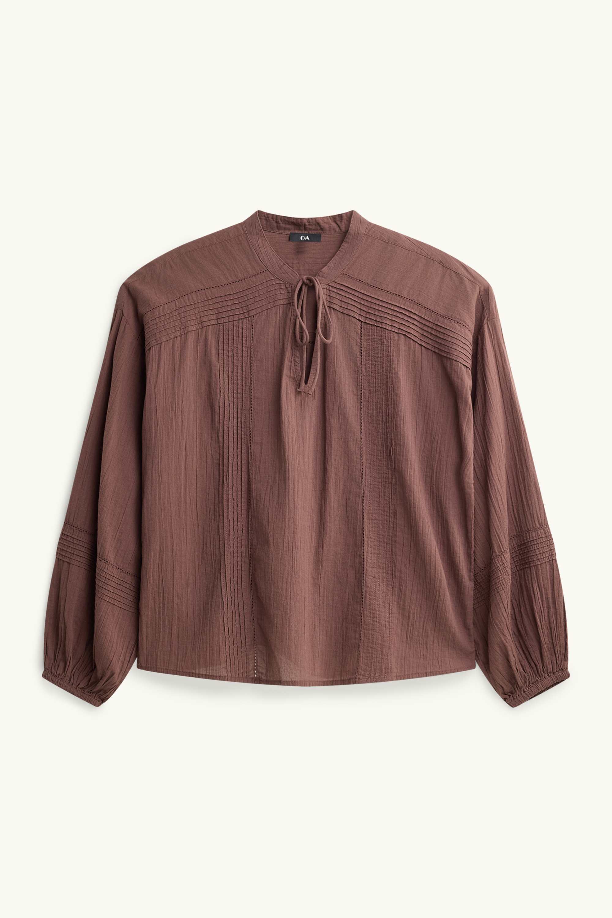 V-neck blouse brown